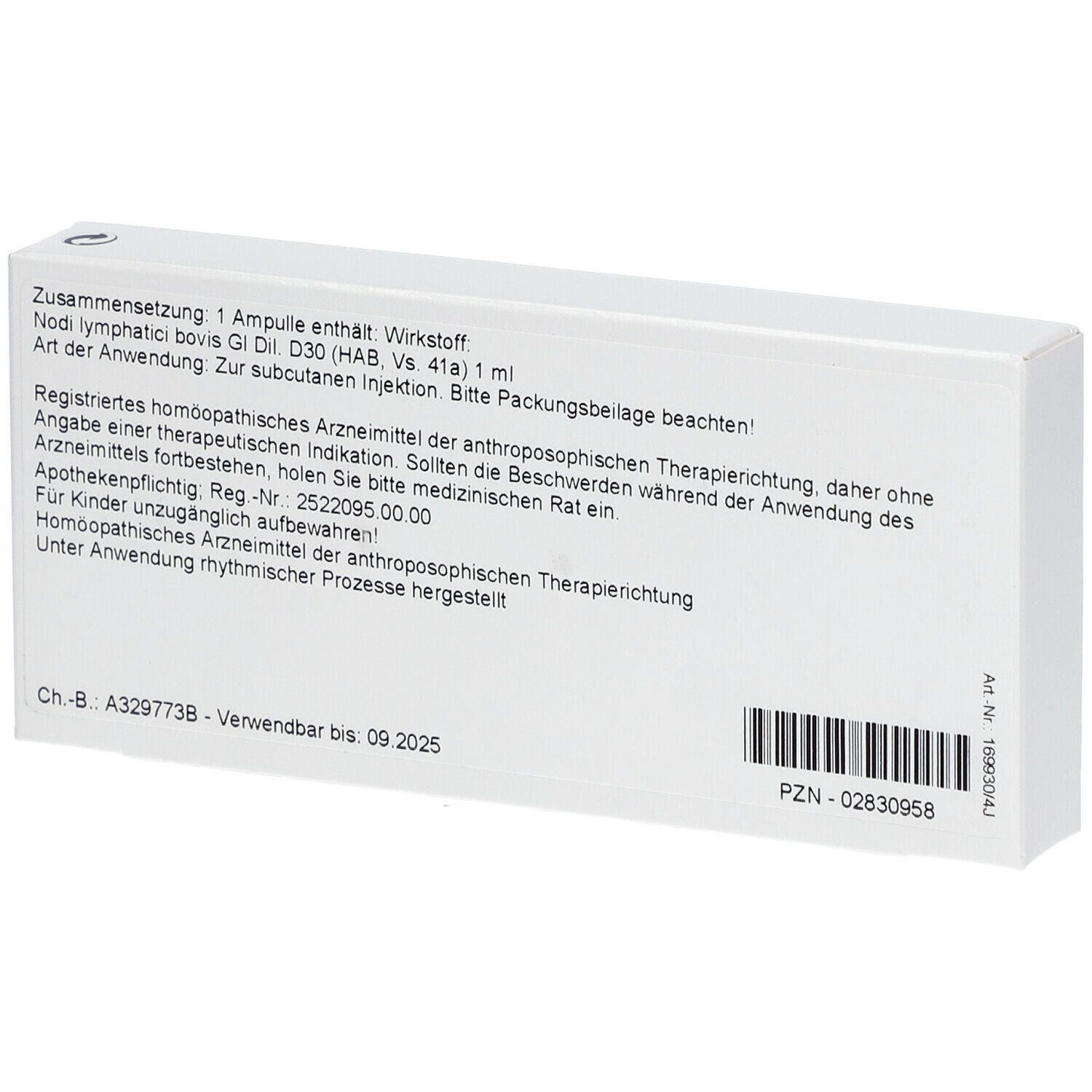 WALA® Nodi lymphatici Gl D 30