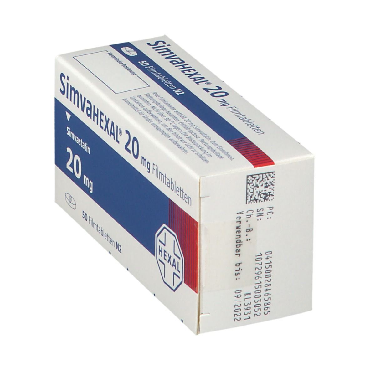 Simvahexal 20 mg Filmtabletten 50 St