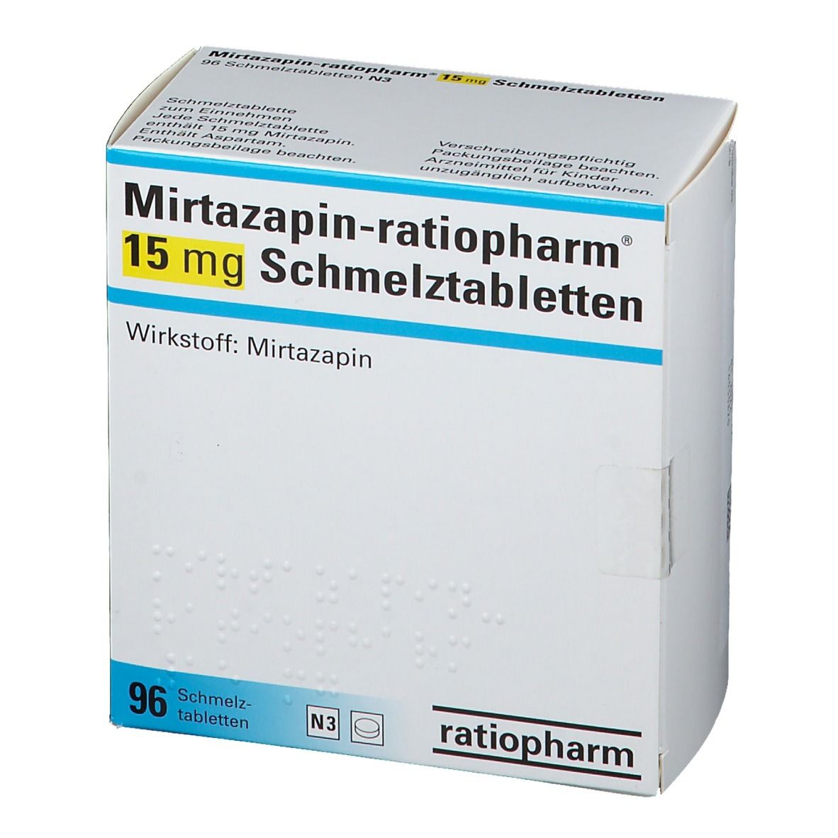 Mirtazapin-ratiopharm® 15 mg Schmelztabletten