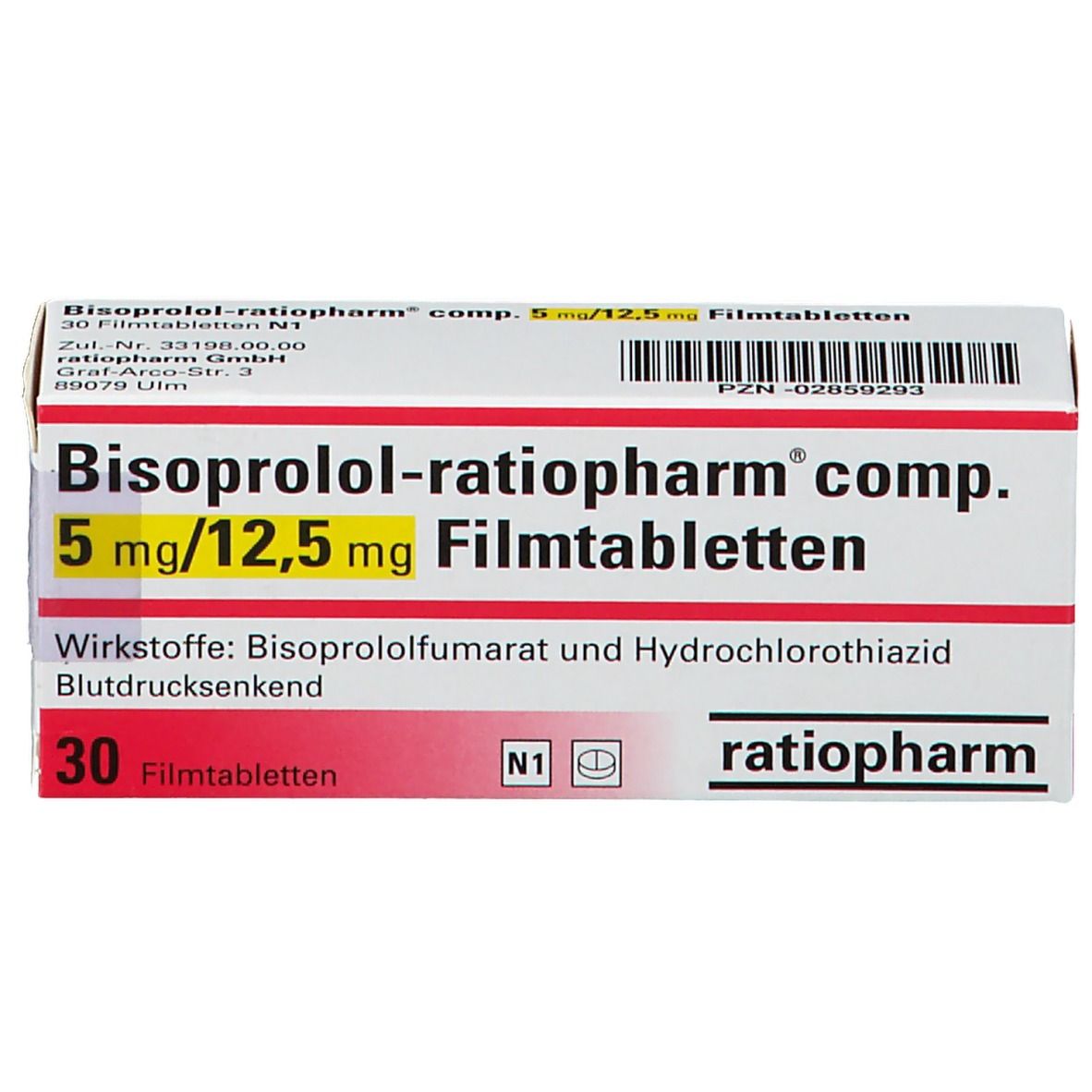 Bisoprolol-ratiopharm® comp. 5 mg/12,5 mg