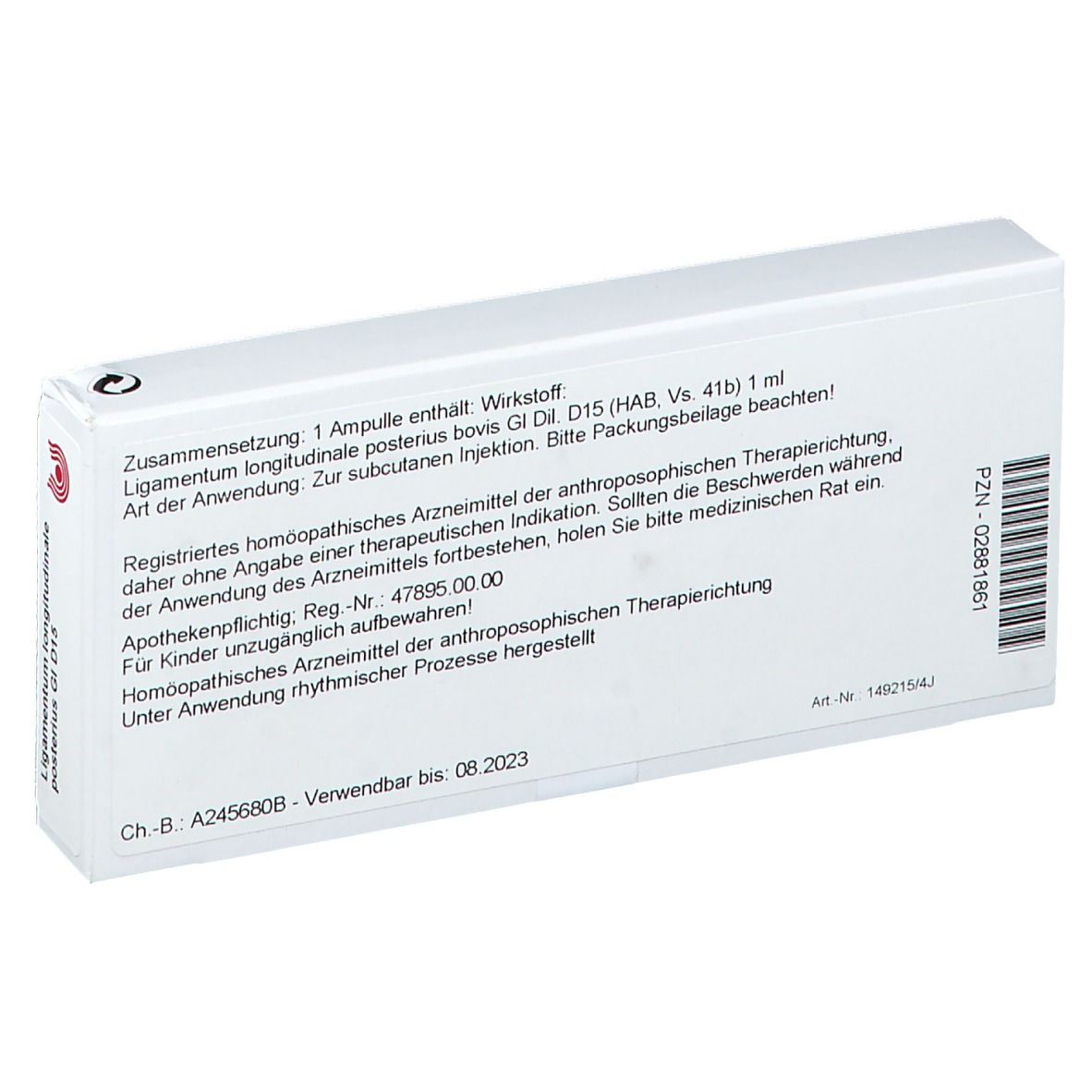 WALA® Ligamentum longitudinale posterius Gl D 15