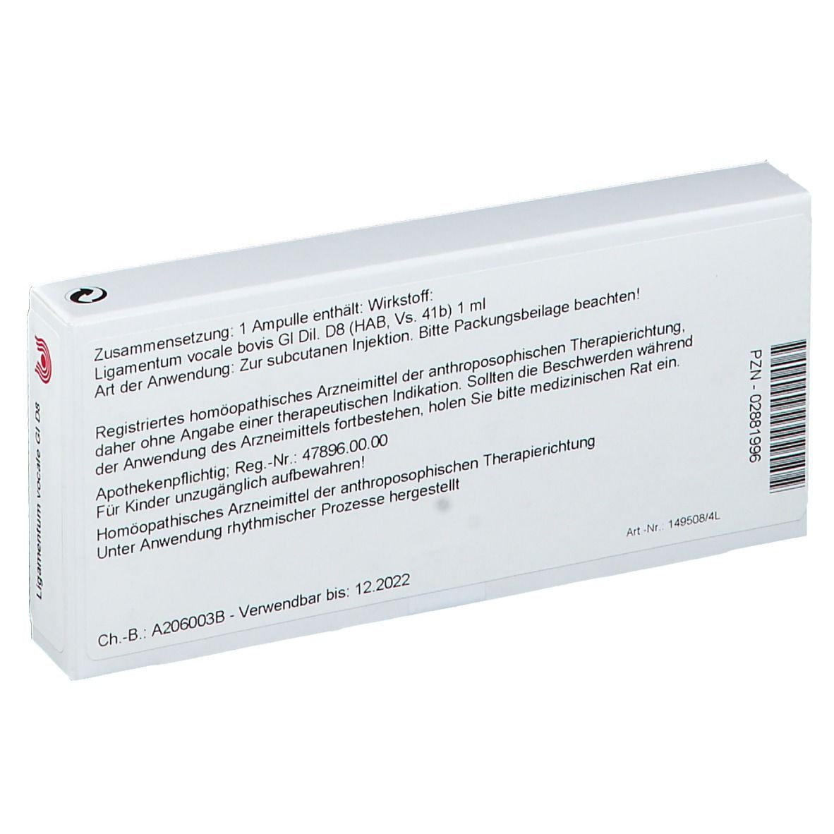 WALA® Ligamentum vocale Gl D 8
