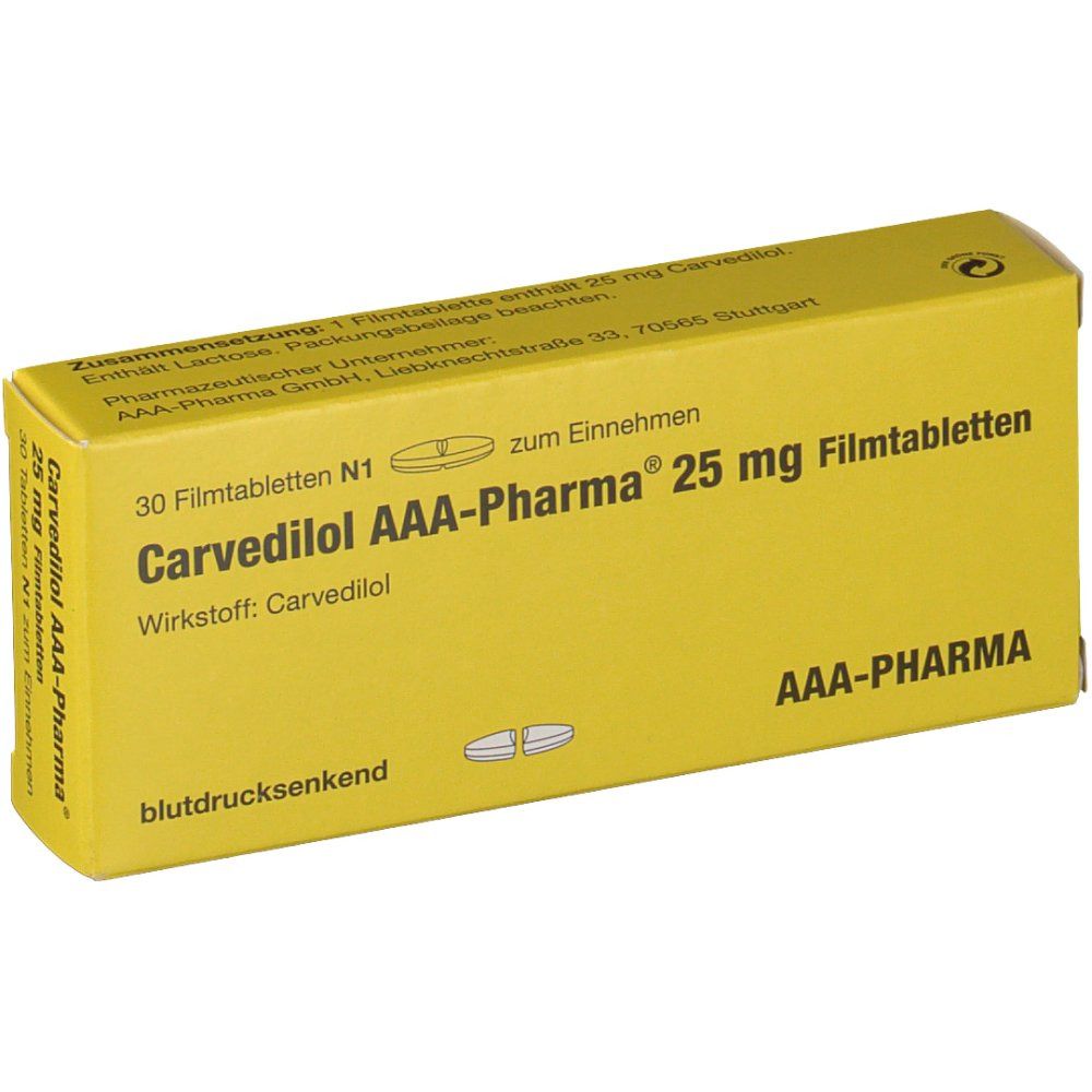 Carvedilol AAA-Pharma® 25 mg