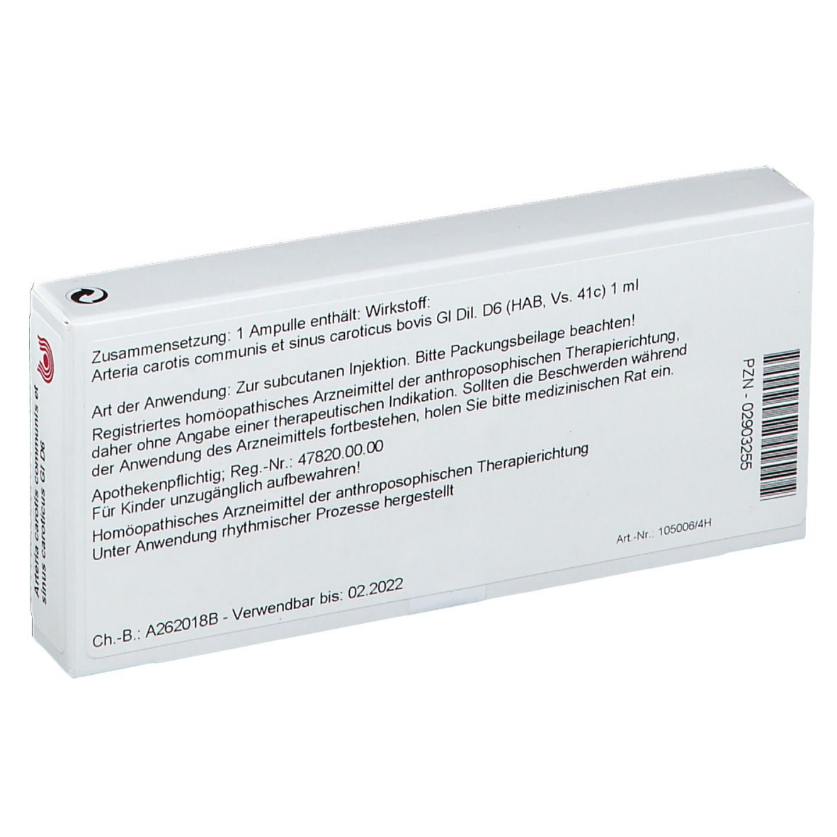 WALA® Arteria carotis communis et sinus caroticus Gl D 6