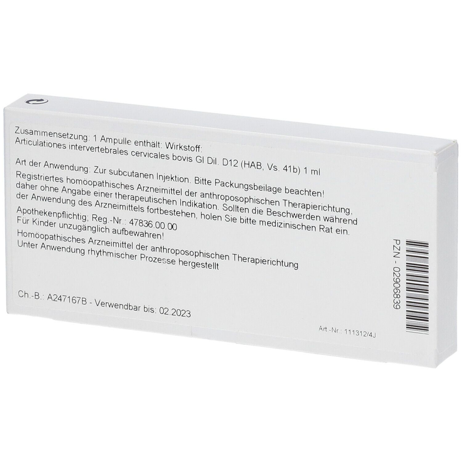 WALA® Articulationes intervertebrales cervicales Gl D 12