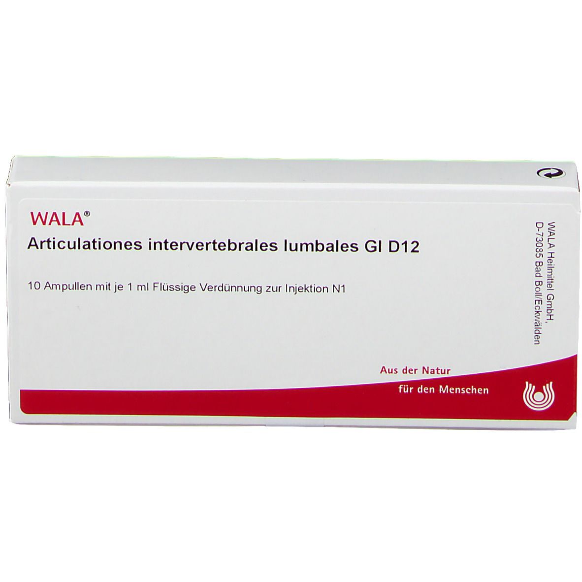 WALA® Articulationes intervertebrales lumbales Gl D 12
