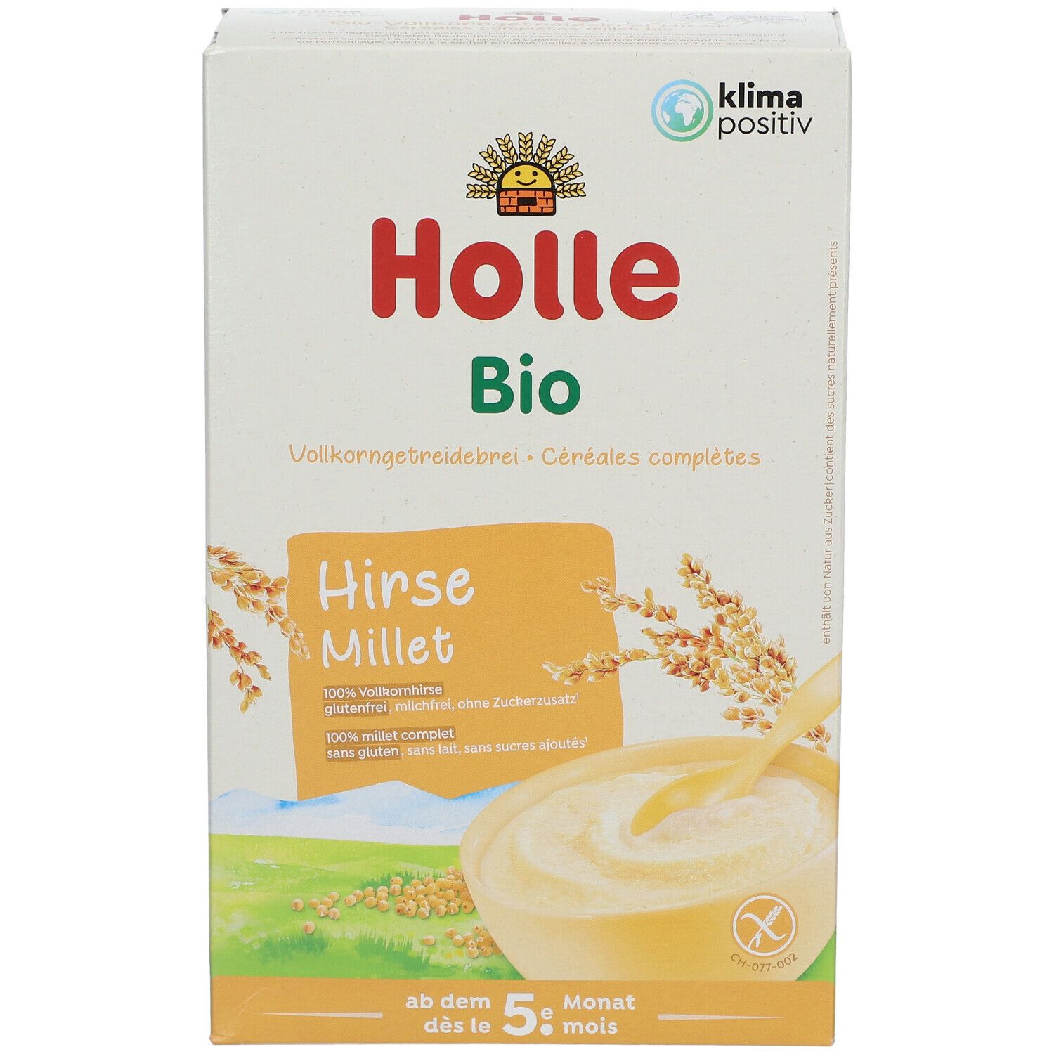 Holle Bio Vollkorngetreidebrei Hirse ab dem 5. Monat