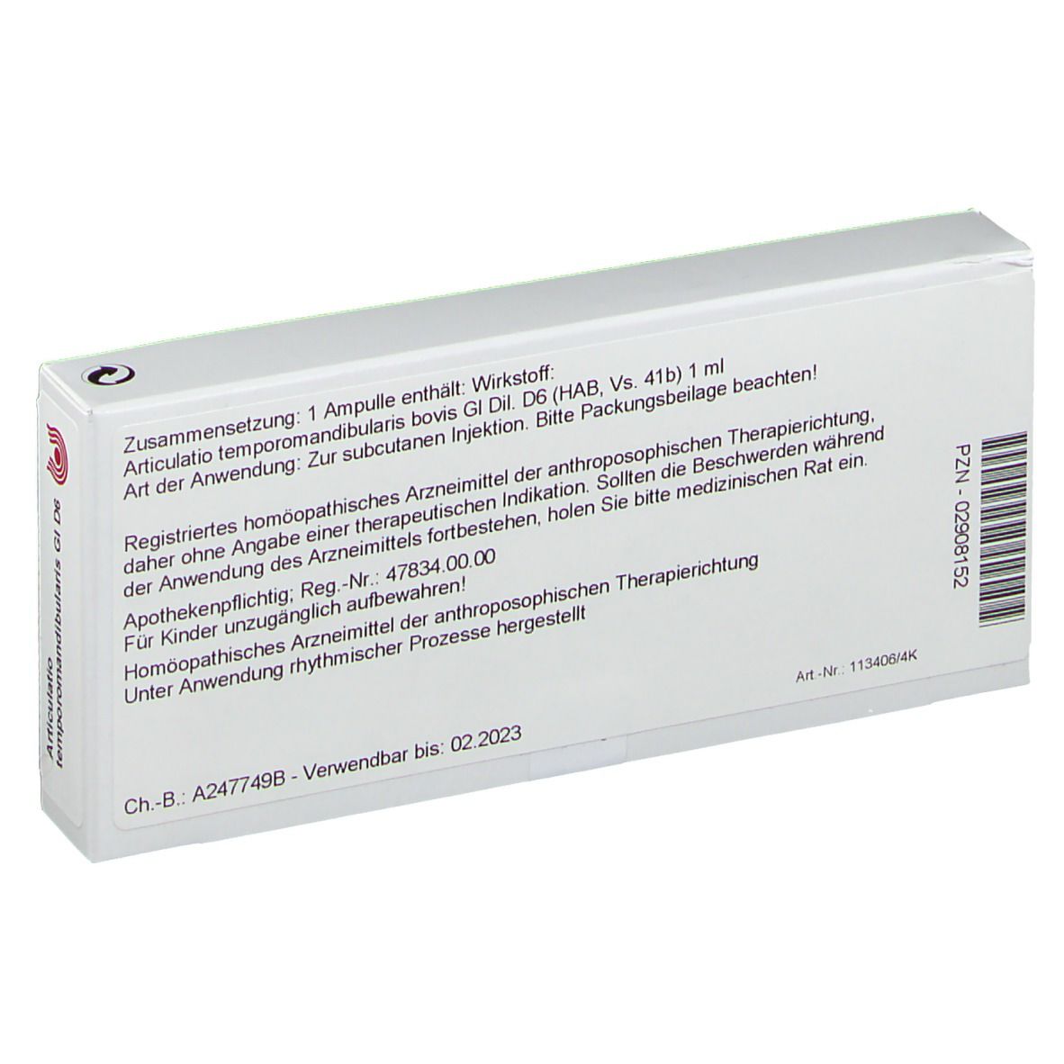 WALA® Articulatio temporomandibularis Gl D 6