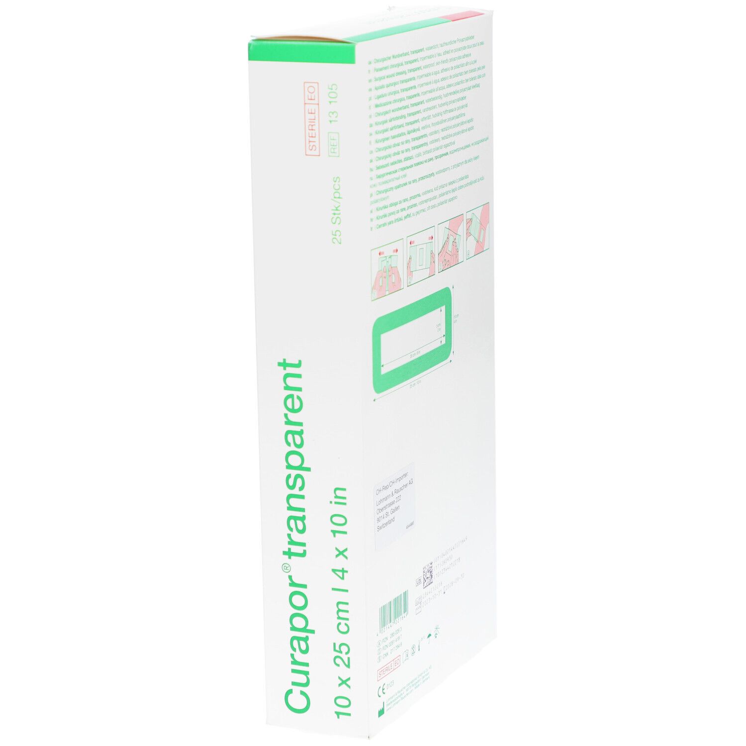Curapor® transparent 10 cm x 25 cm steril