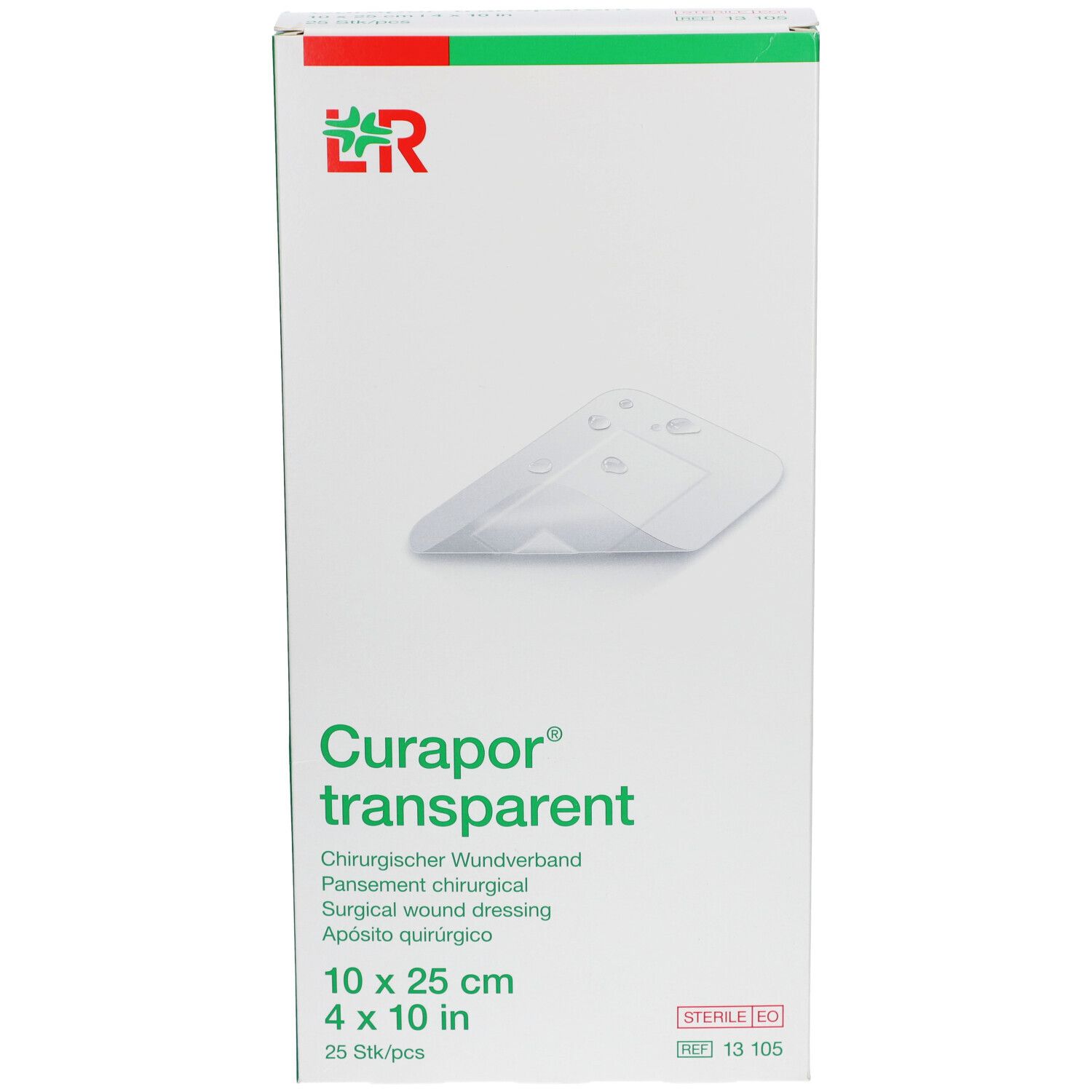 Curapor® transparent 10 cm x 25 cm steril