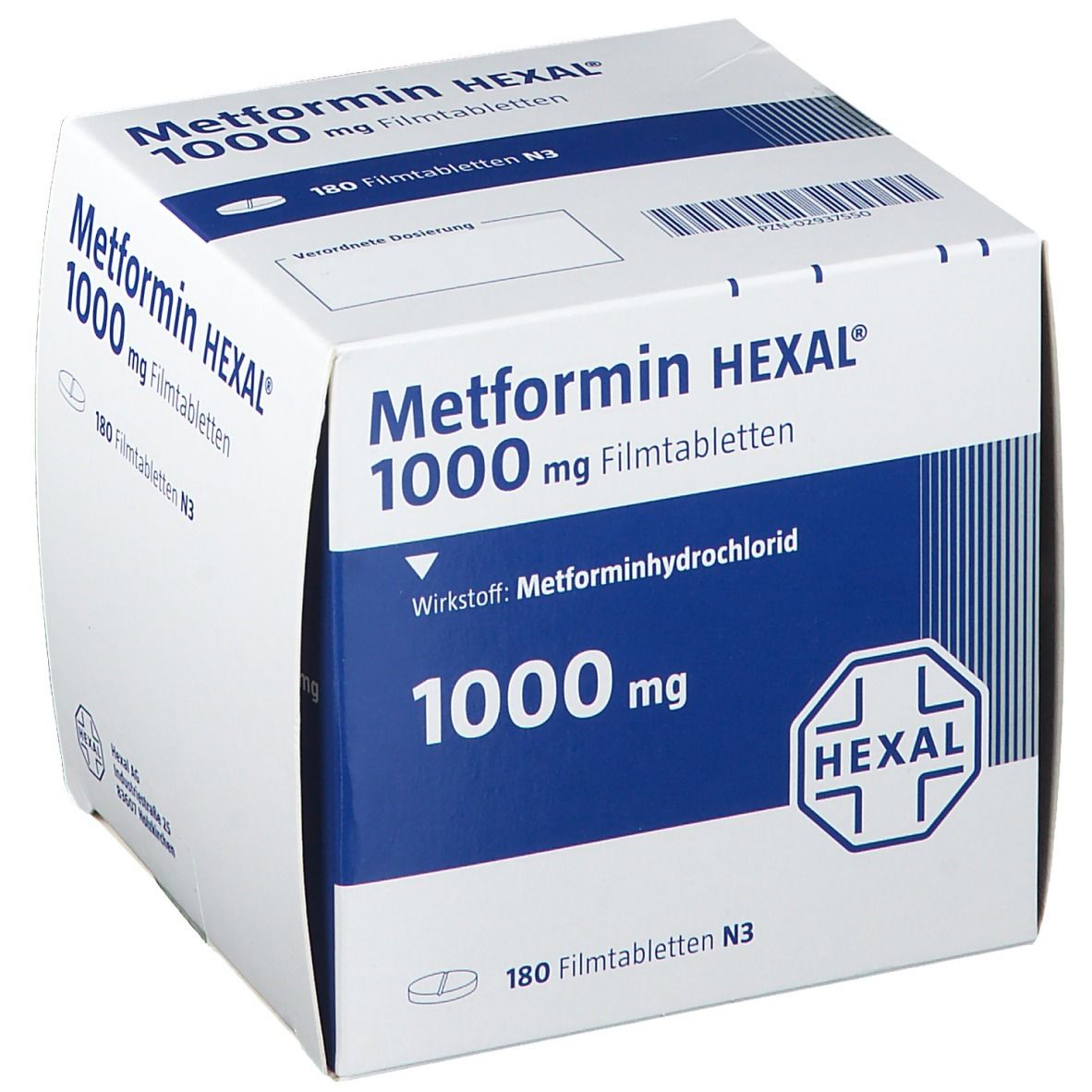 Metformin HEXAL ® 1000 mg 180 St - shop-apotheke.com