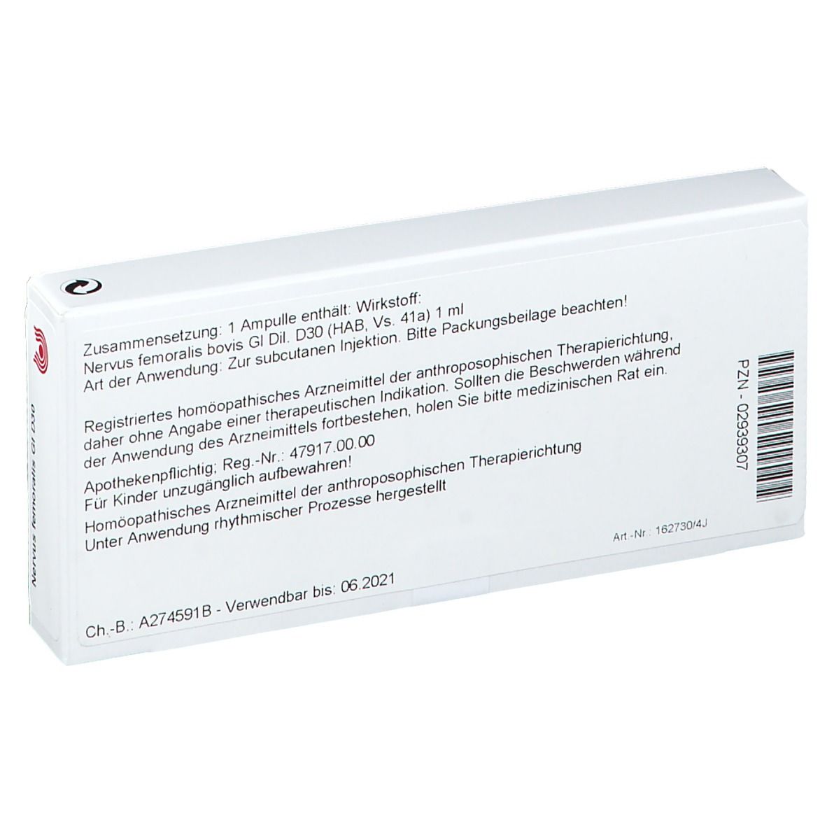 WALA® Nervus femoralis Gl D 30