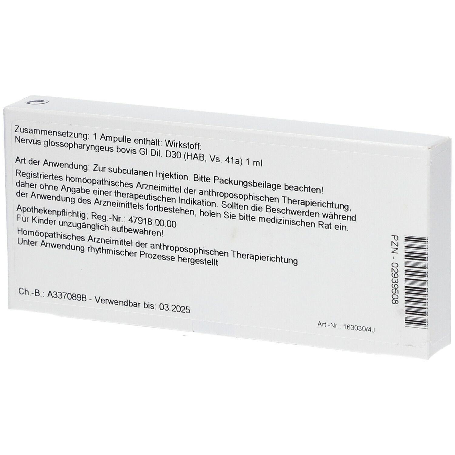 WALA® Nervus glossopharyngeus Gl D 30