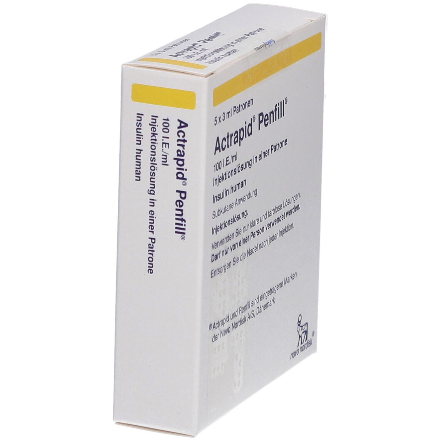 Actrapid Penfill 100 I.E./ml Inj.-Lsg.i.Patrone 5x3 ml Zylinderampullen