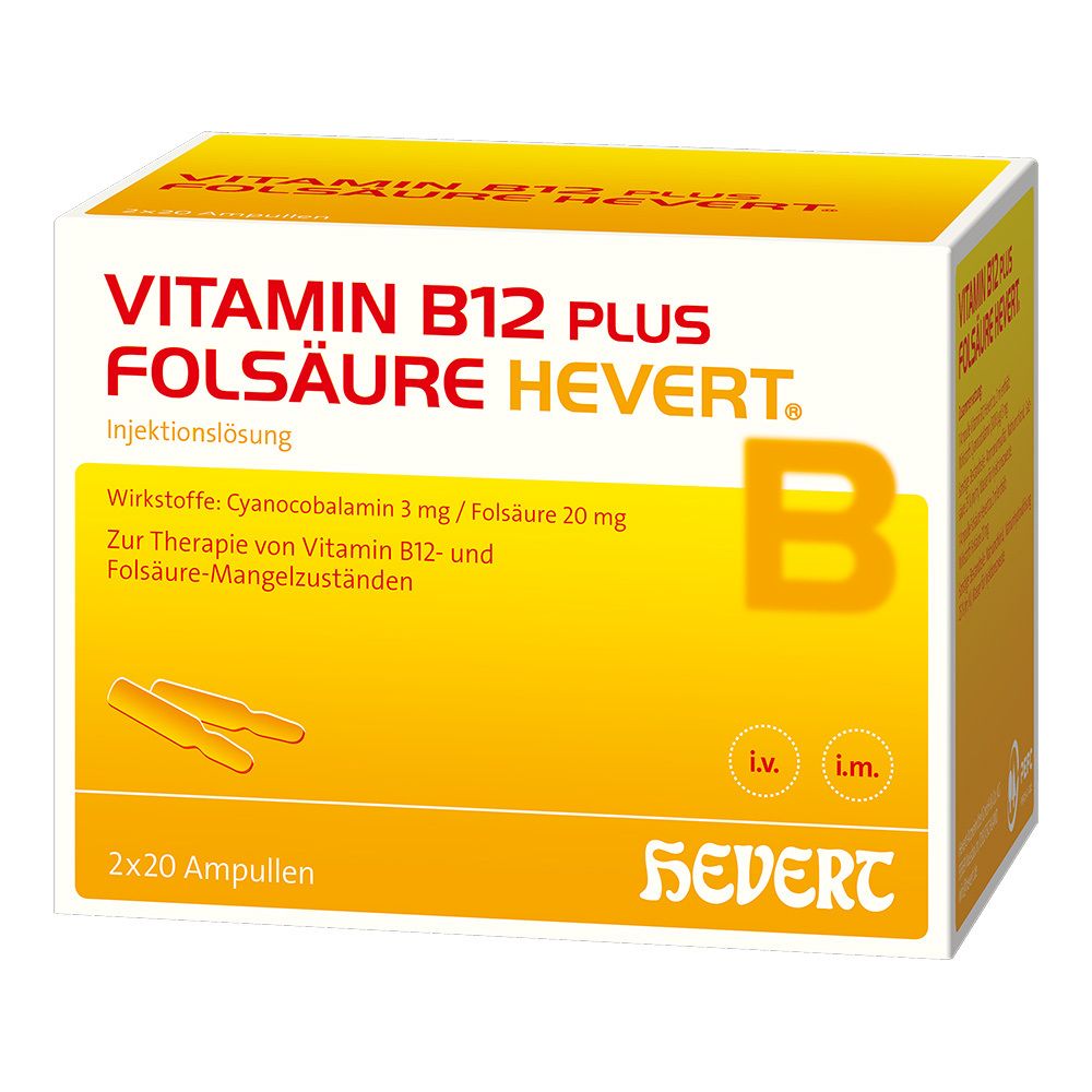 Vitamin B 12 - Hevert® Plus Folsäure - Hevert® Ampullen 2X20 St Ampullen