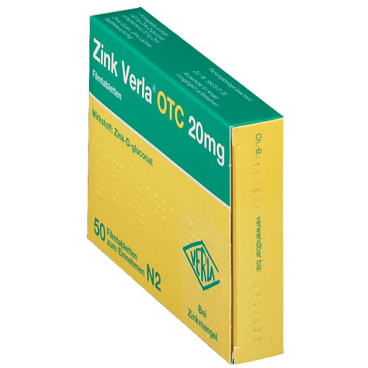 Zink Verla OTC 20 mg Filmtabletten