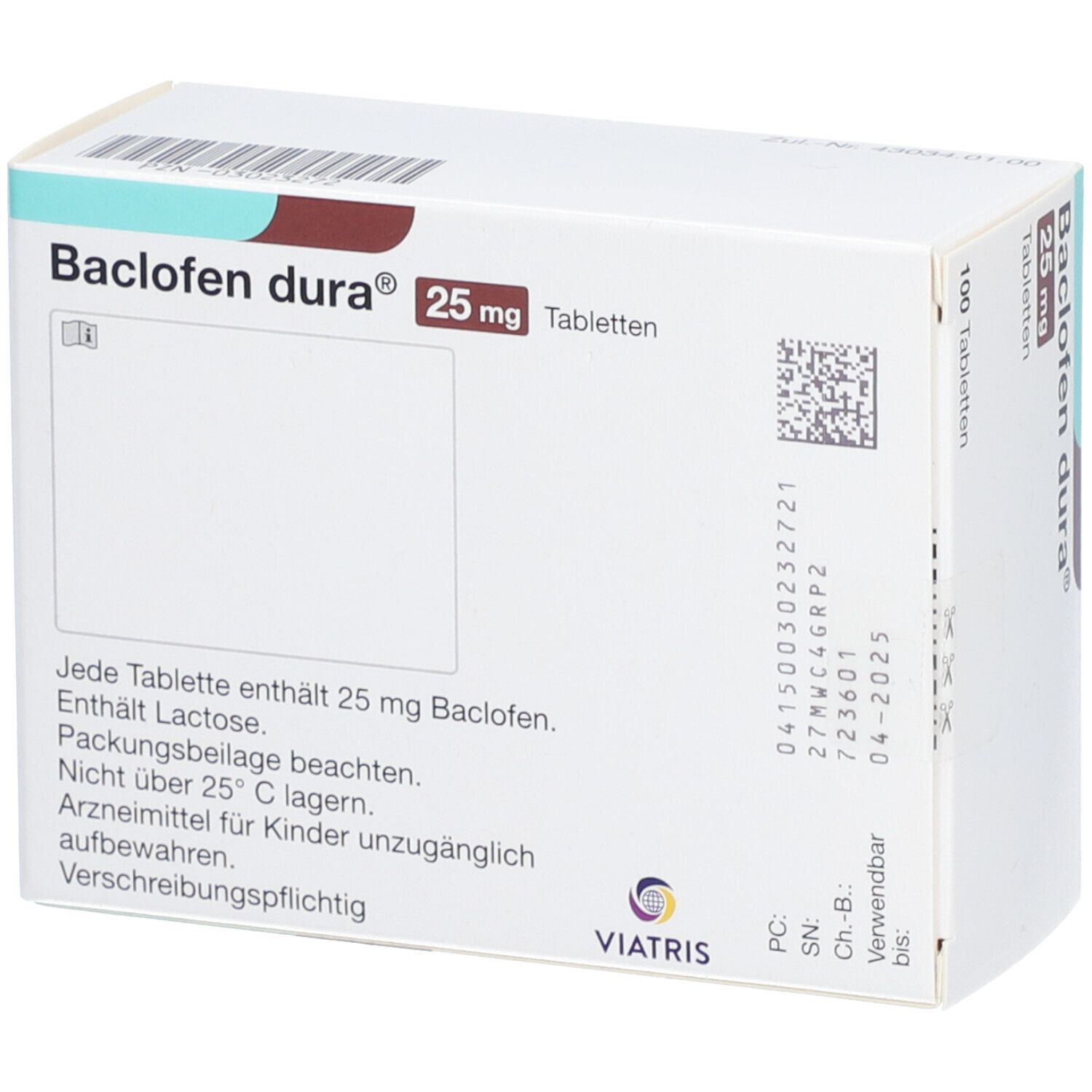 Baclofen dura® 25 mg