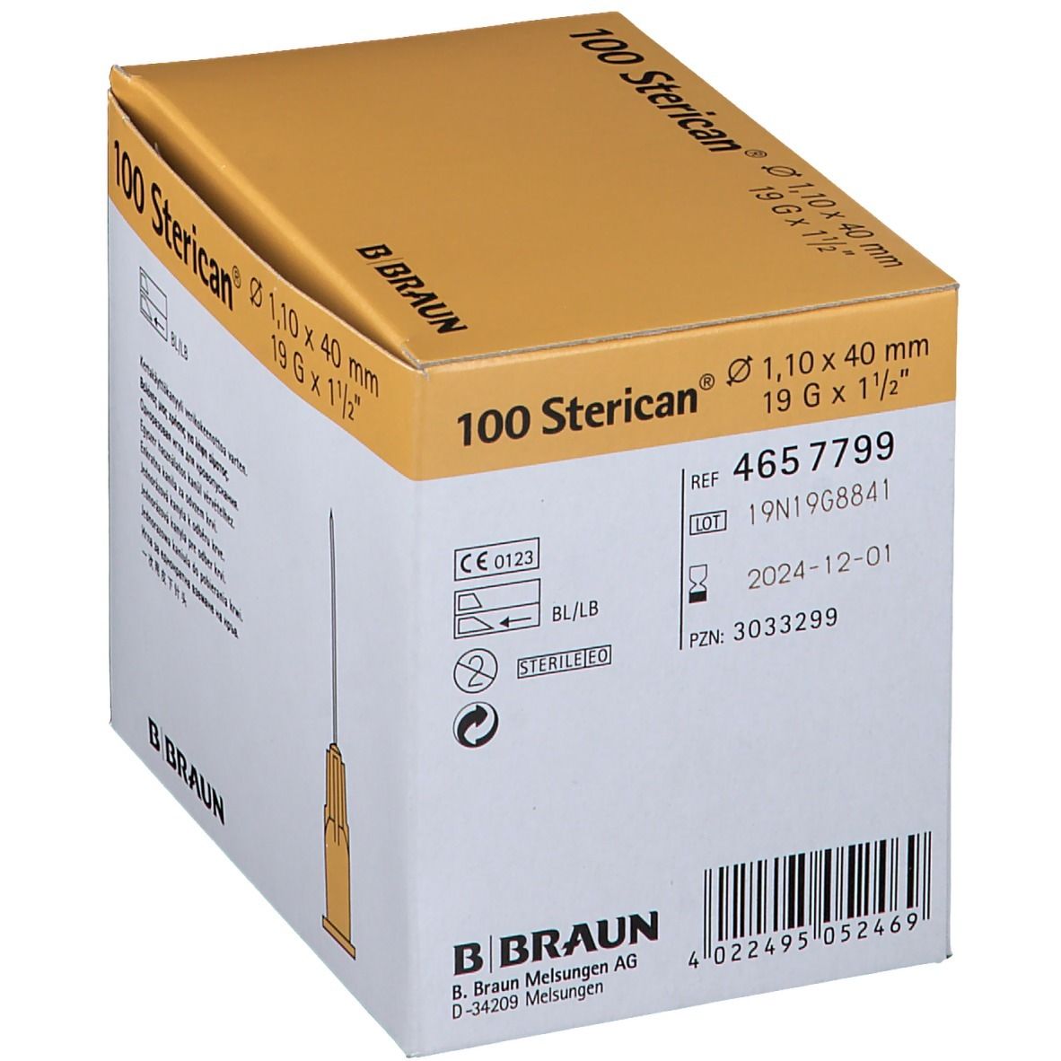 Sterican® zur Blutentnahme G 19 x 1 1/2 1,10 x 40 mm