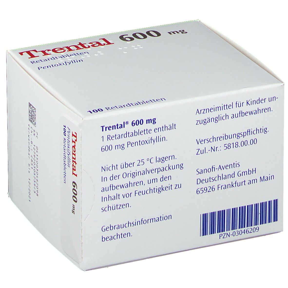 Trental® 600 mg 100 St mit dem E-Rezept kaufen - Shop Apotheke