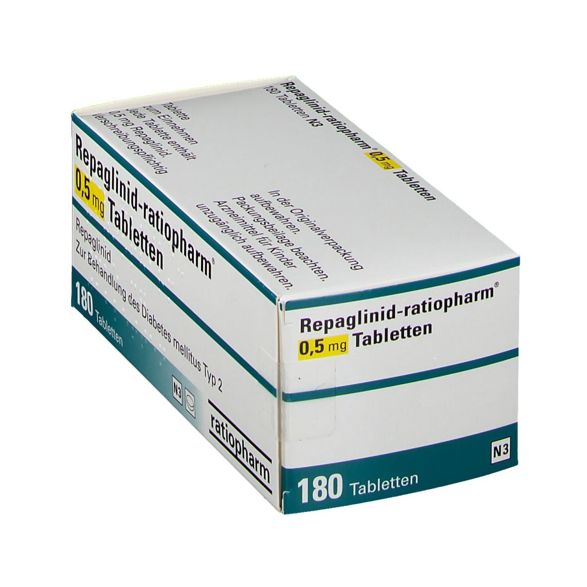 REPAGLINID-ratiopharm 0,5 mg Tabletten 180 St