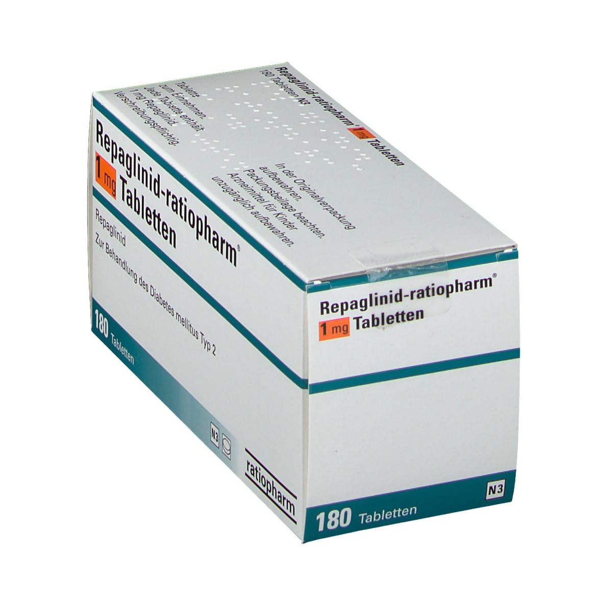 REPAGLINID-ratiopharm 1 mg Tabletten 180 St