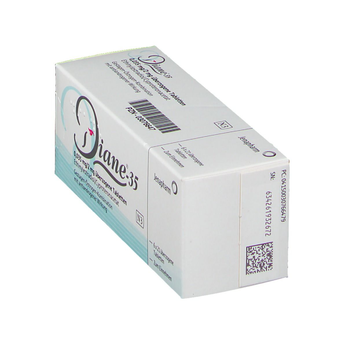 Diane 35 überzogene Tabletten 6x21 St Überzogene