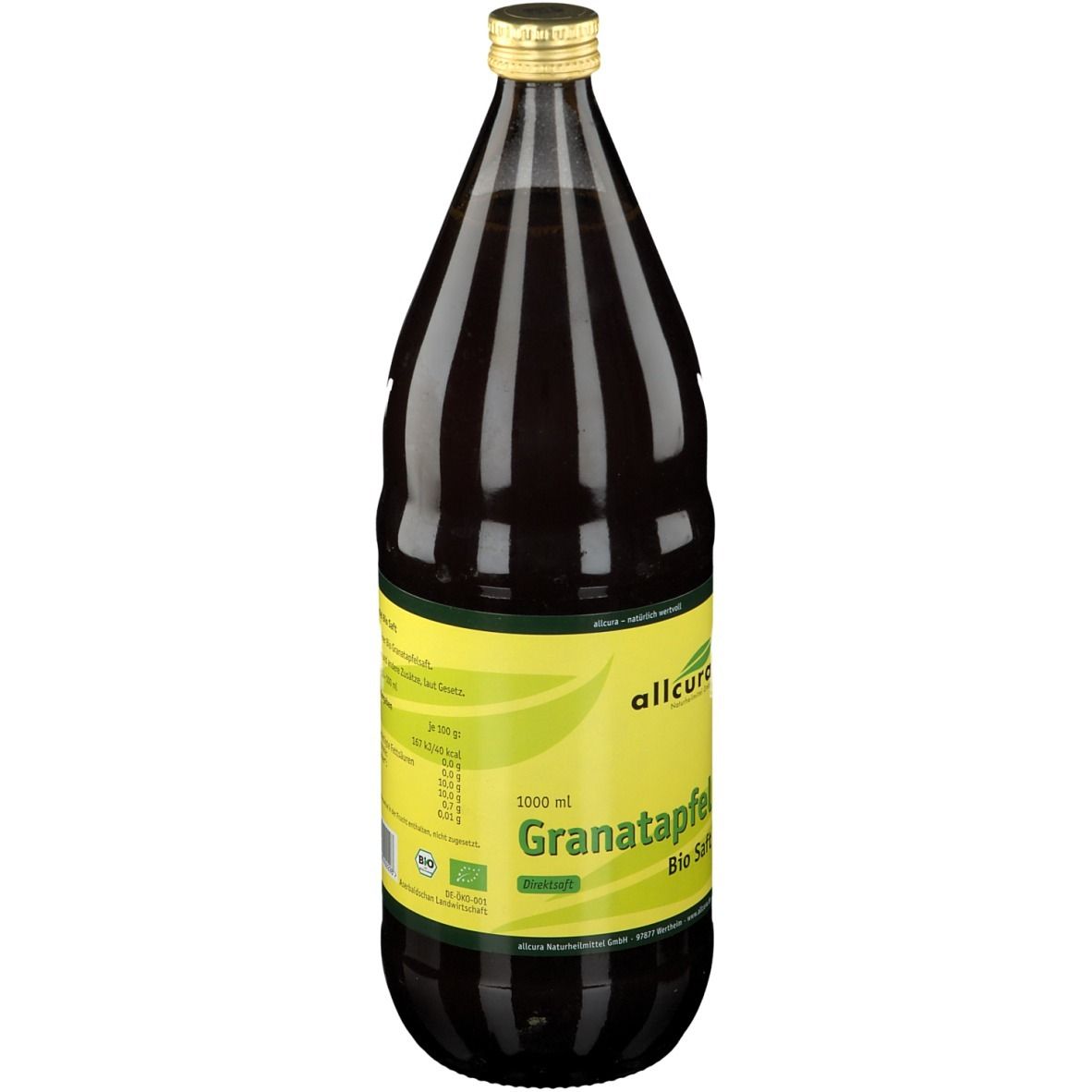 allcura Granatapfel Saft Bio