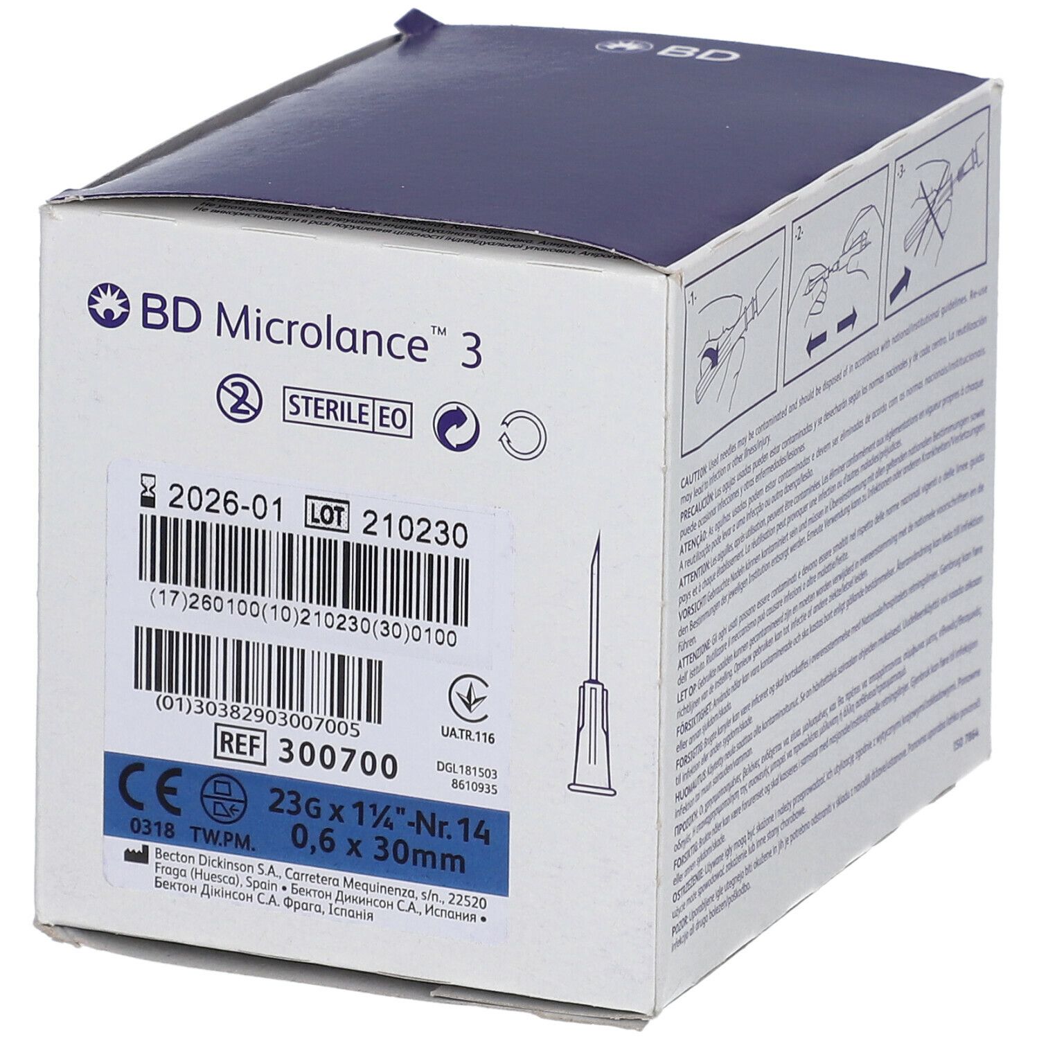 BD Microlance 3 Kanülen 23 G 1/4 0,6 x 30 mm