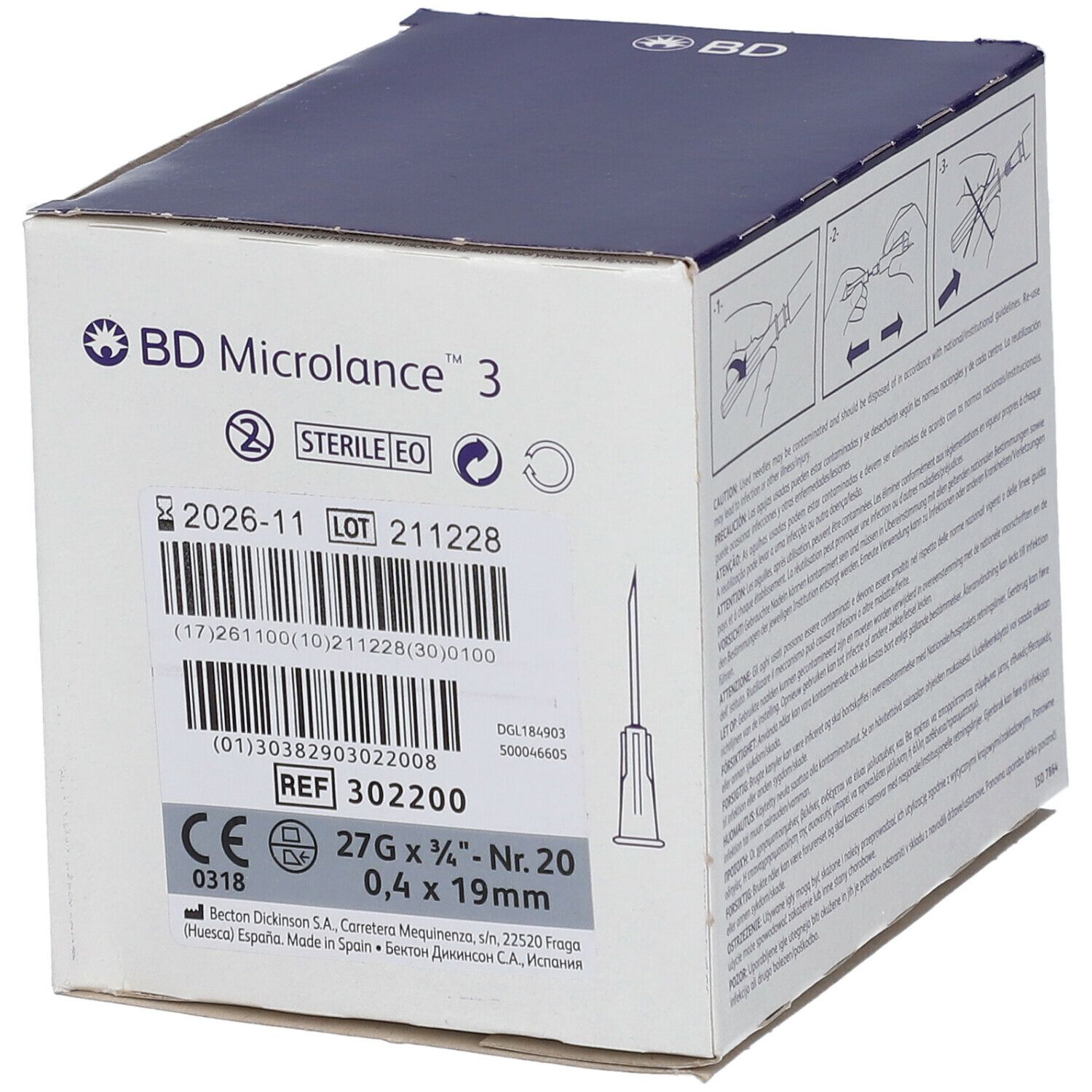 BD Microlance 3 Kanülen 27 G 3/4  0,4 x 19 mm