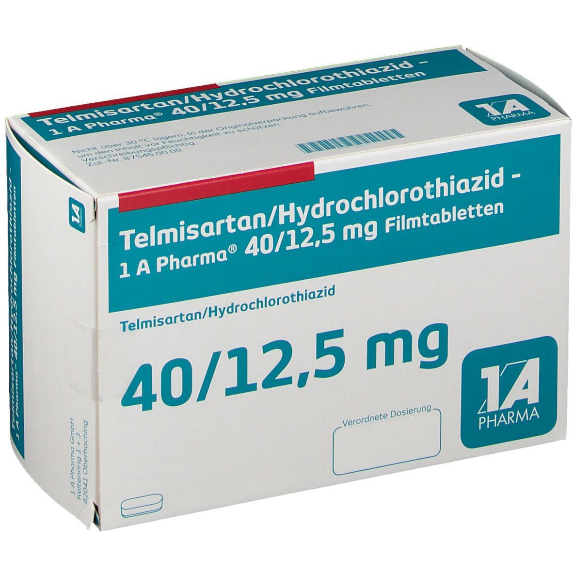 Telmisartan/Hydrochlorothiazid - 1 A Pharma® 40/12,5 mg