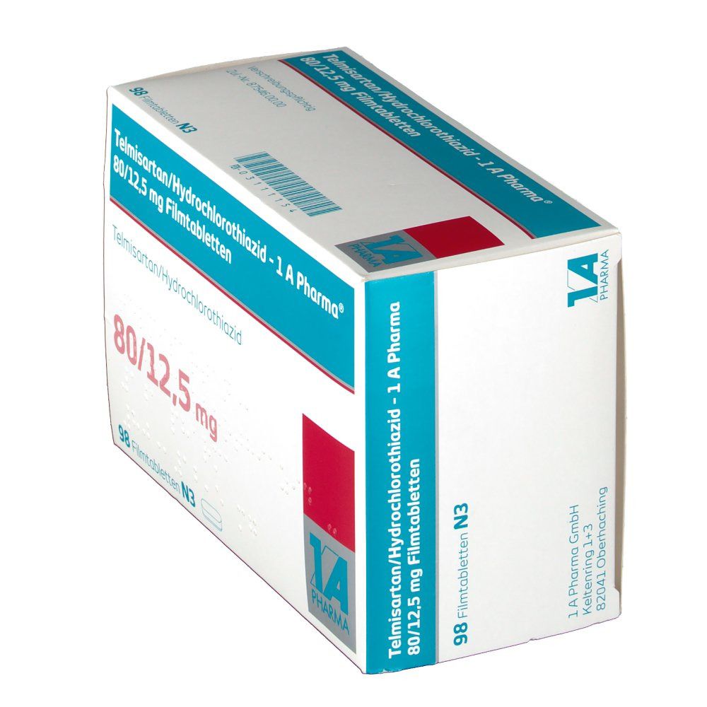 Telmisartan/Hydrochlorothiazid - 1 A Pharma® 80/12,5 mg