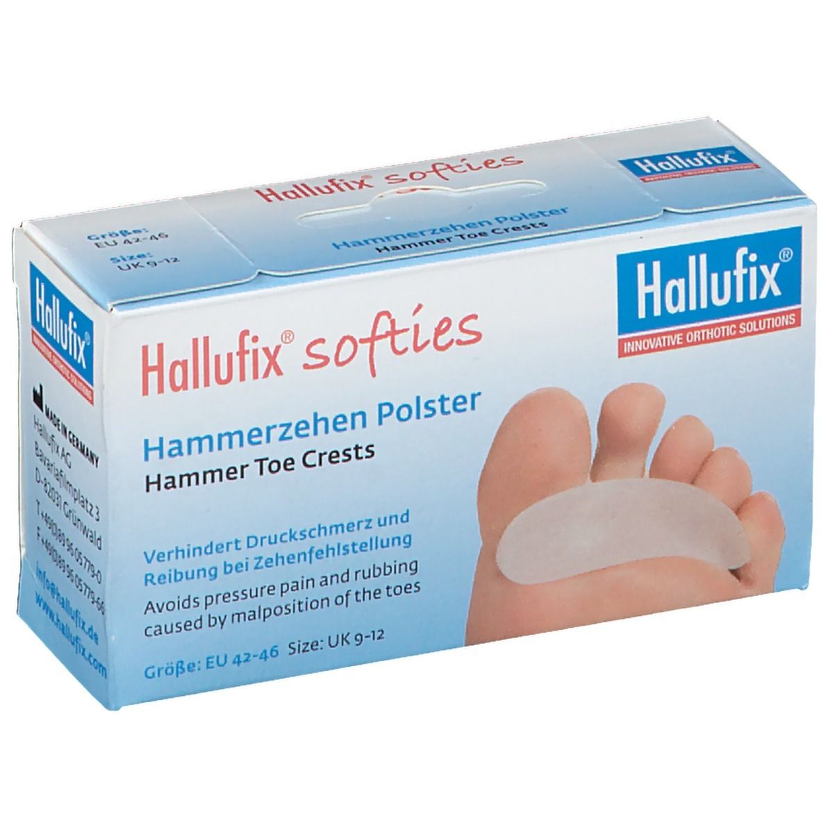 Hallufix® softies Hammerzehen Polster Gr. 42-46