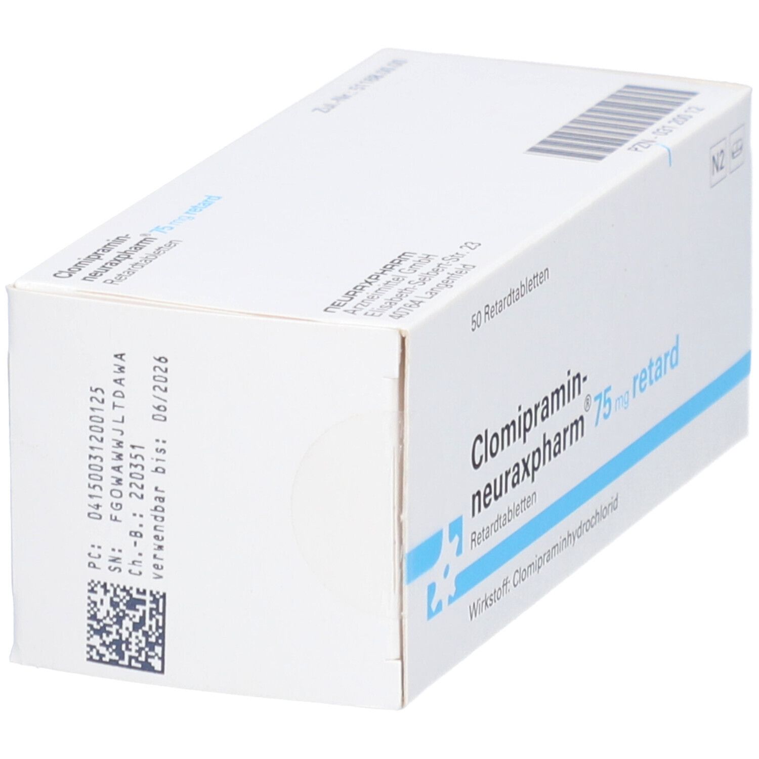 CLOMIPRAMIN-neuraxpharm 75 Retardtabletten 50 St Retard-Tabletten