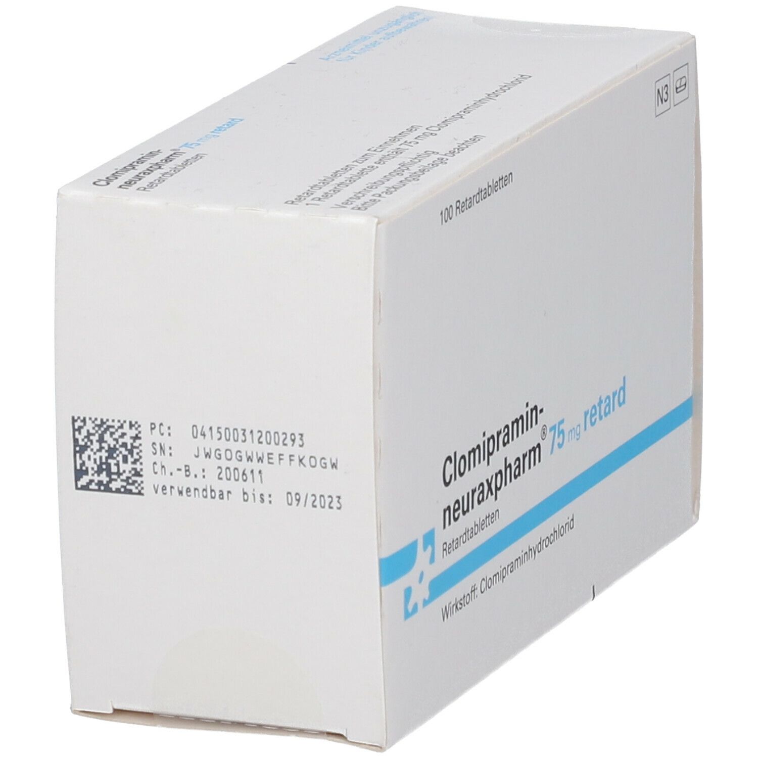 CLOMIPRAMIN-neuraxpharm 75 Retardtabletten 100 St Retard-Tabletten