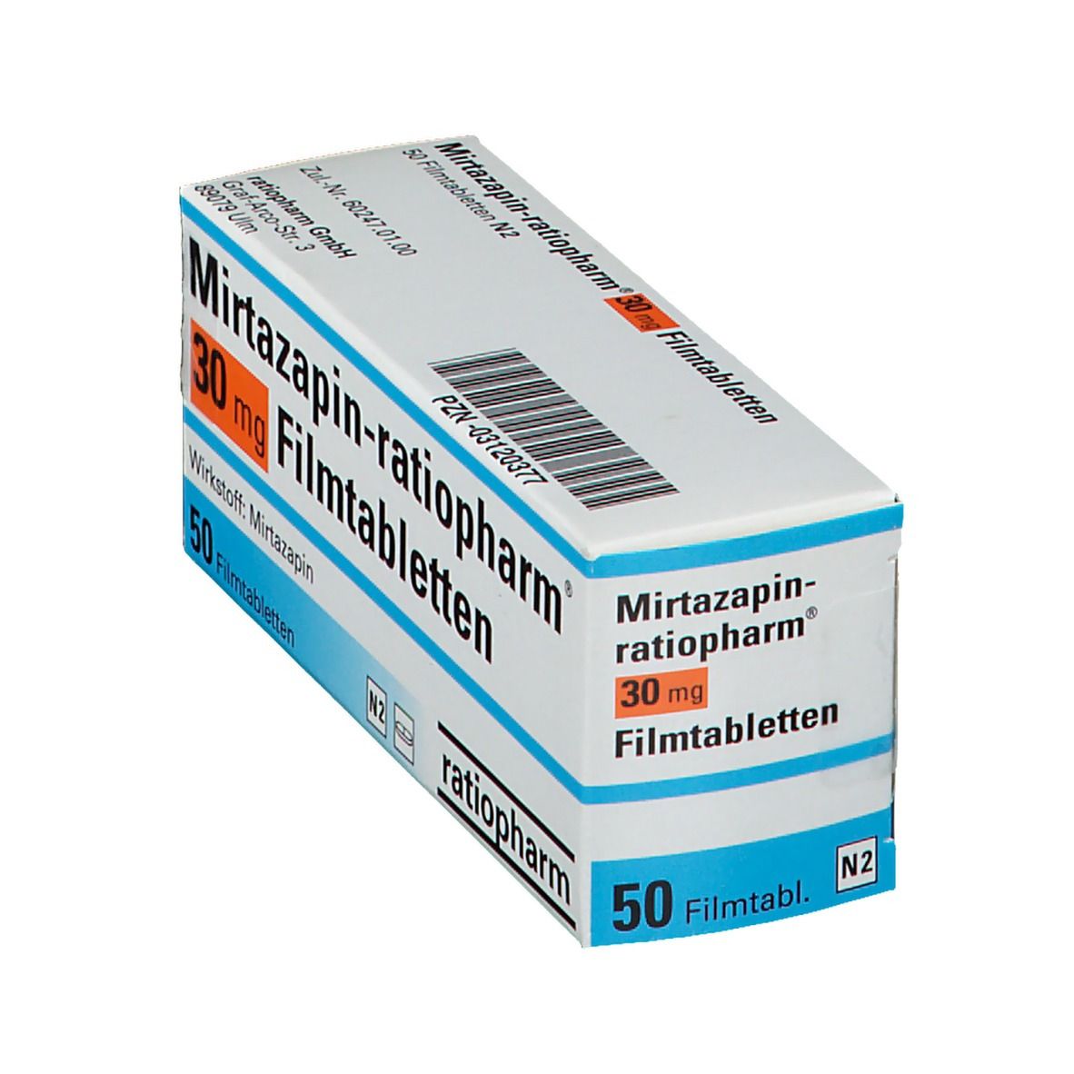 MIRTAZAPIN-ratiopharm 30 mg Filmtabletten 50 St