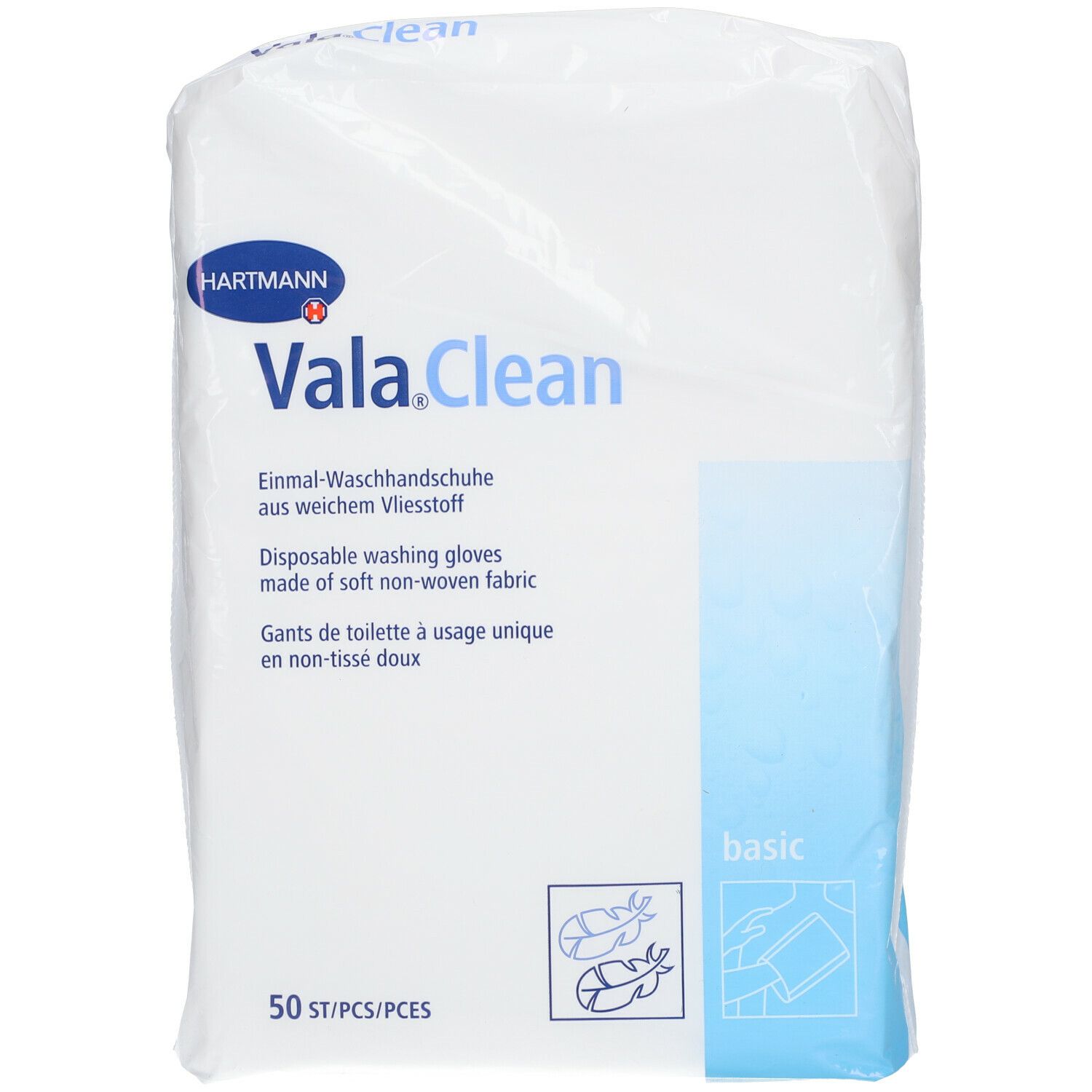 Vala®Clean basic Einmal-Waschhandschuhe