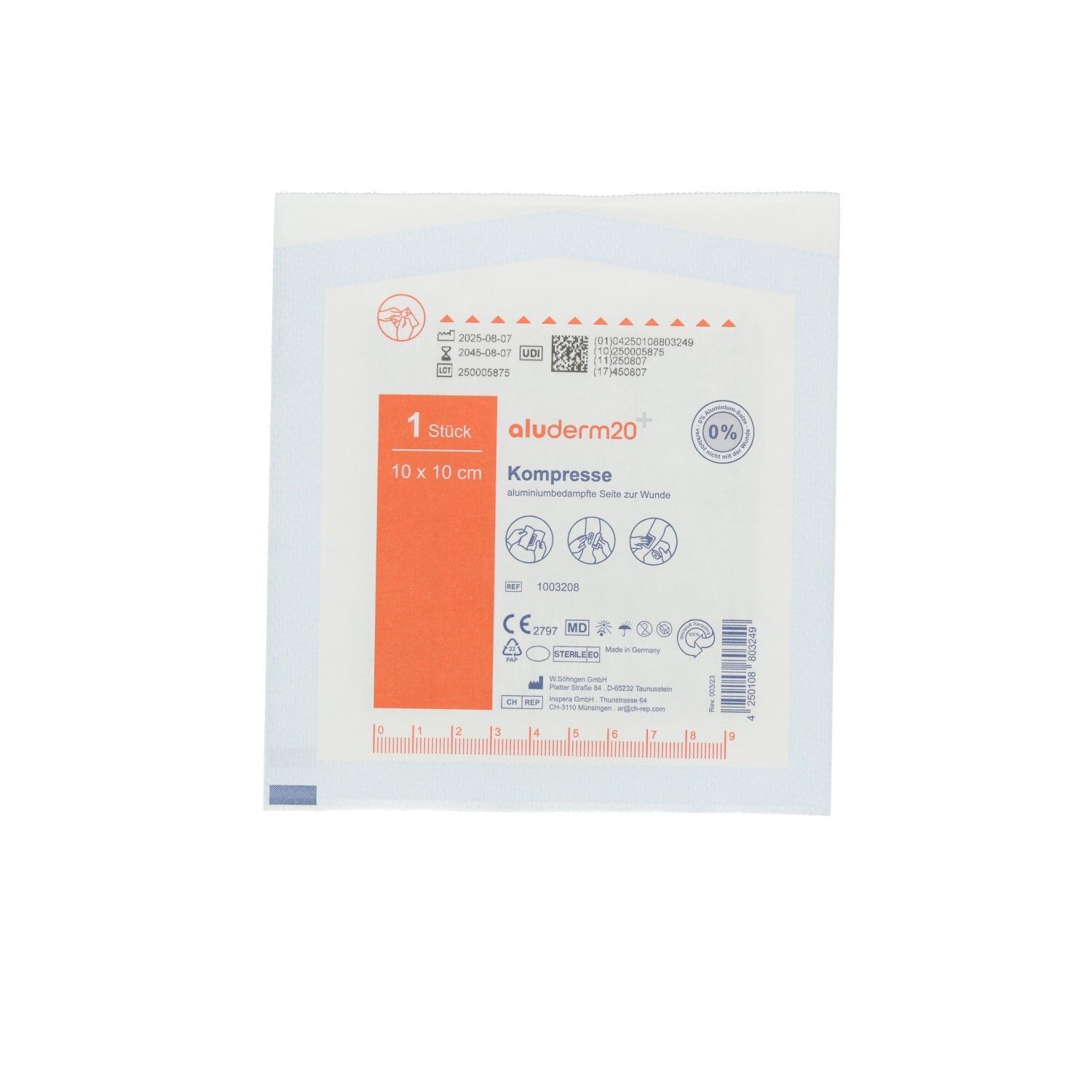 Aluderm Kompressen 10x10cm