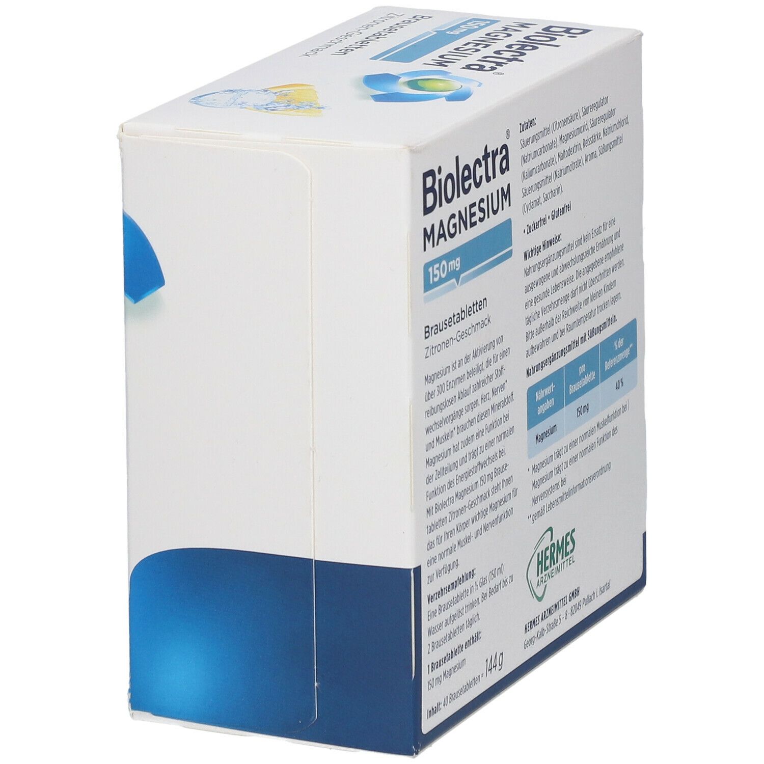 Biolectra® Magnesium 150 mg Brausetabletten Zitronengeschmack