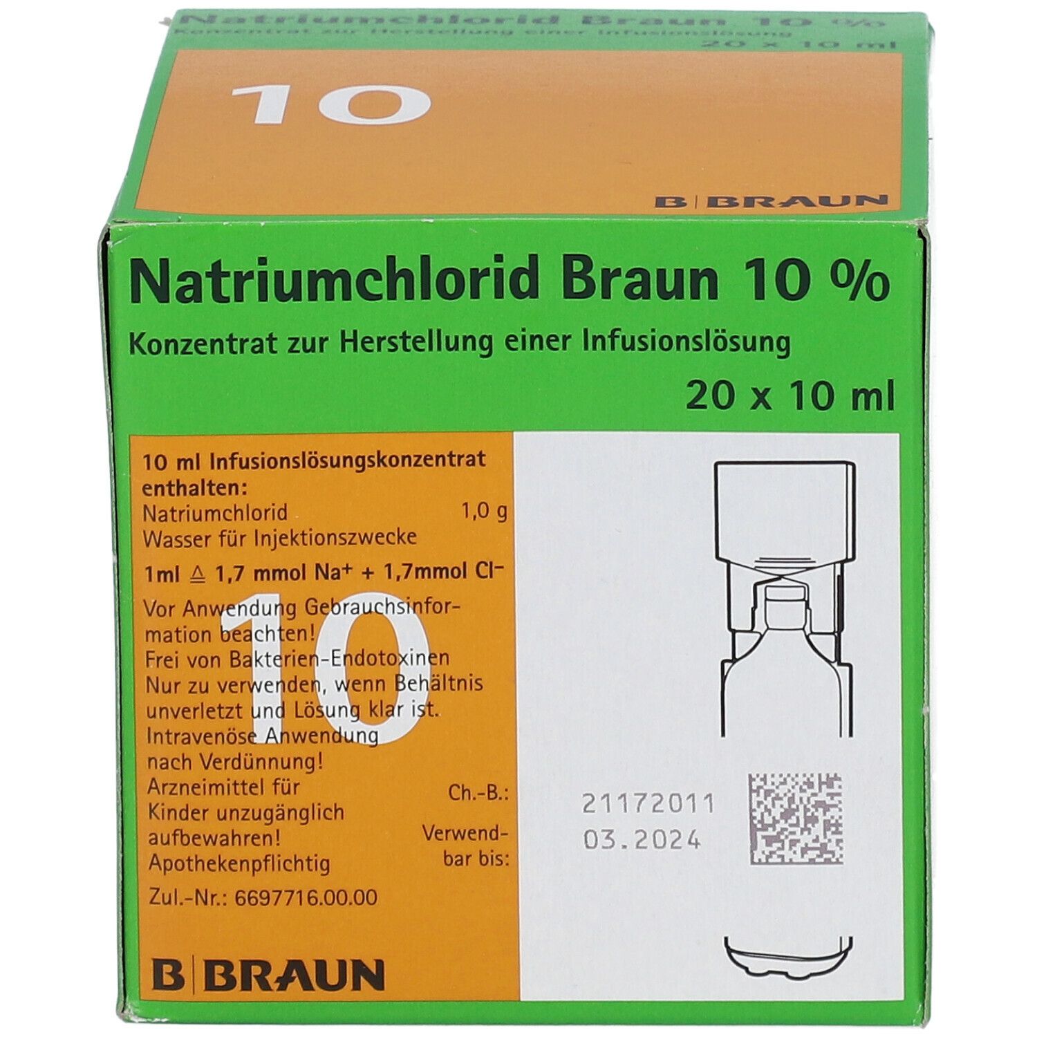 Natriumchlorid B. Braun 10% MPC Elektrolytkonzentrat