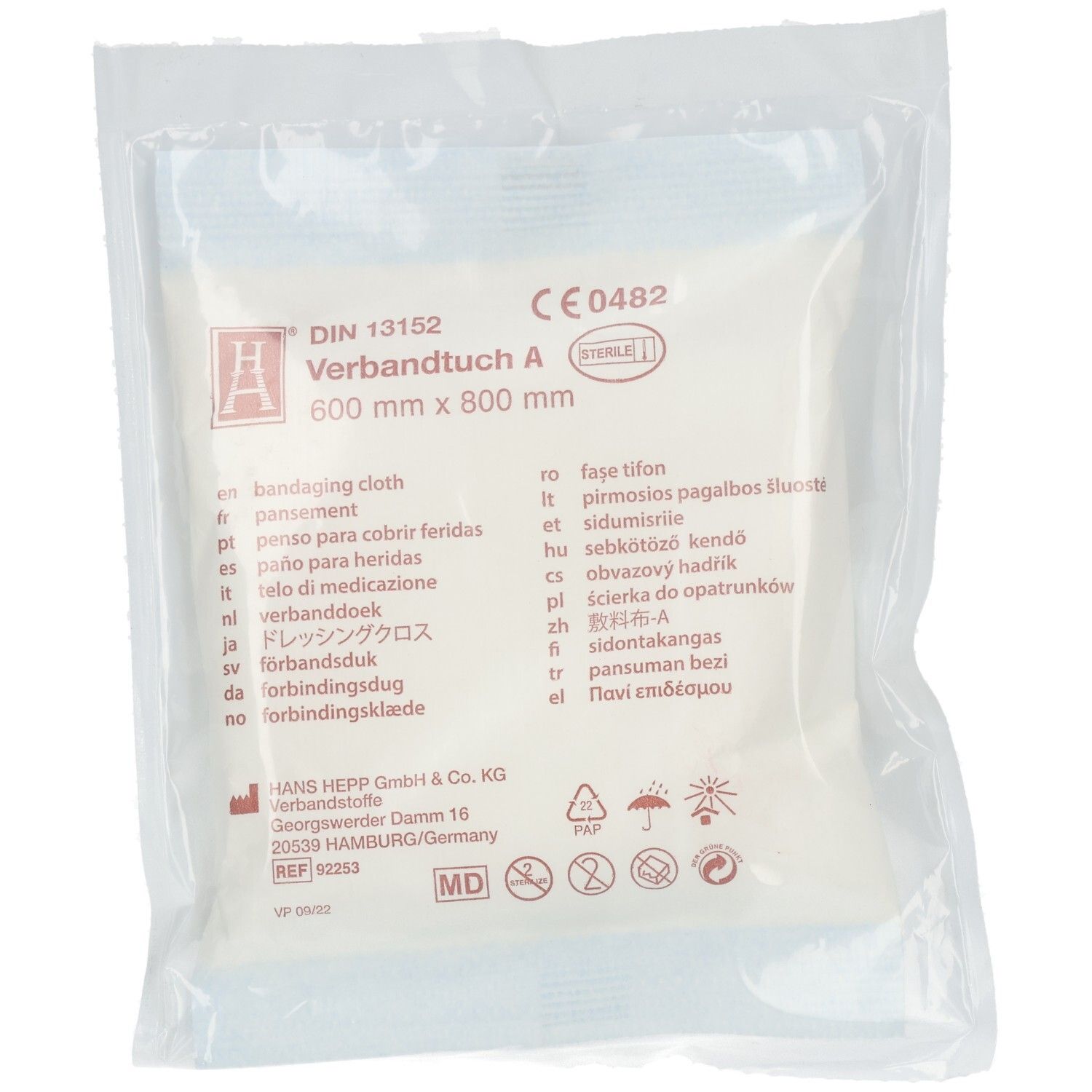 Brinkmann Brandwunden Verbandtuch 60 x 80cm steril