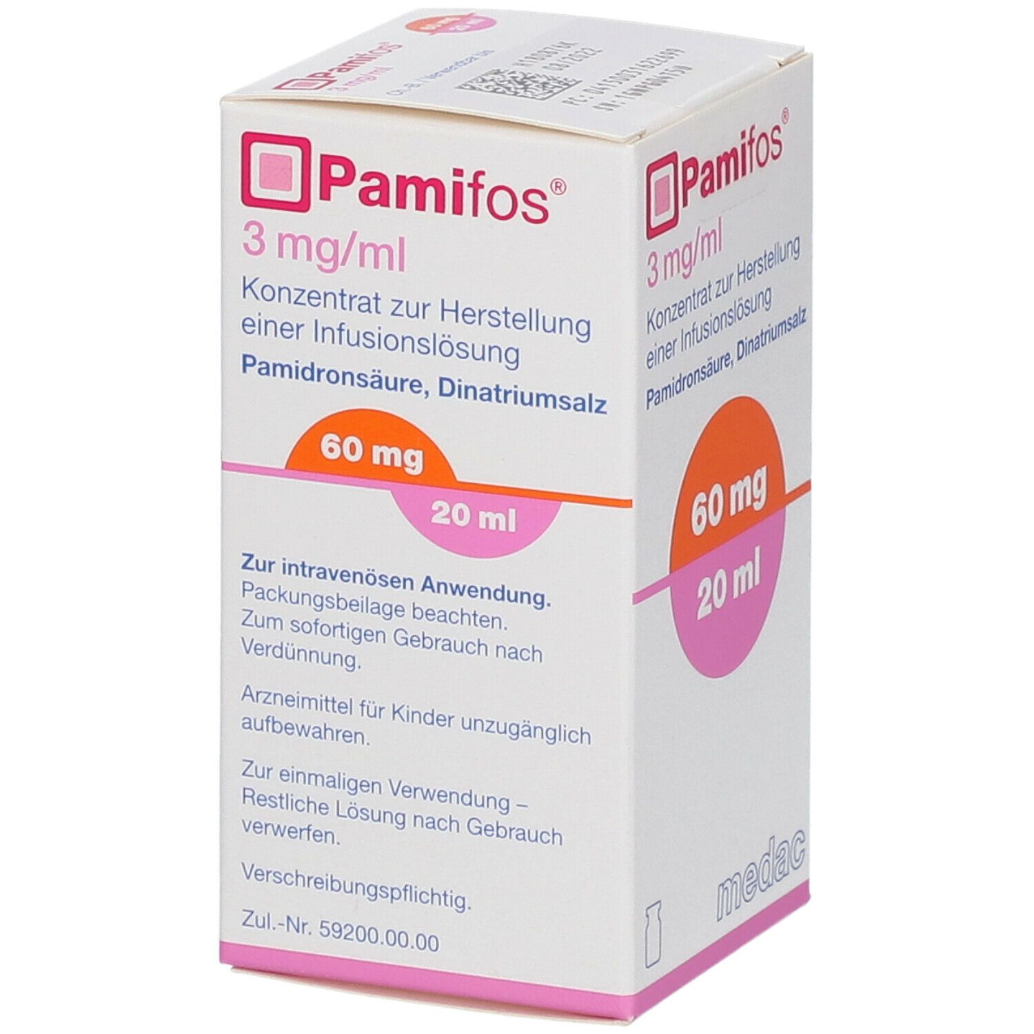 Pamifos 3 mg/ml Inf.Lsg.Konzentrat 60 mg 1 St Infusionslösungskonzentrat