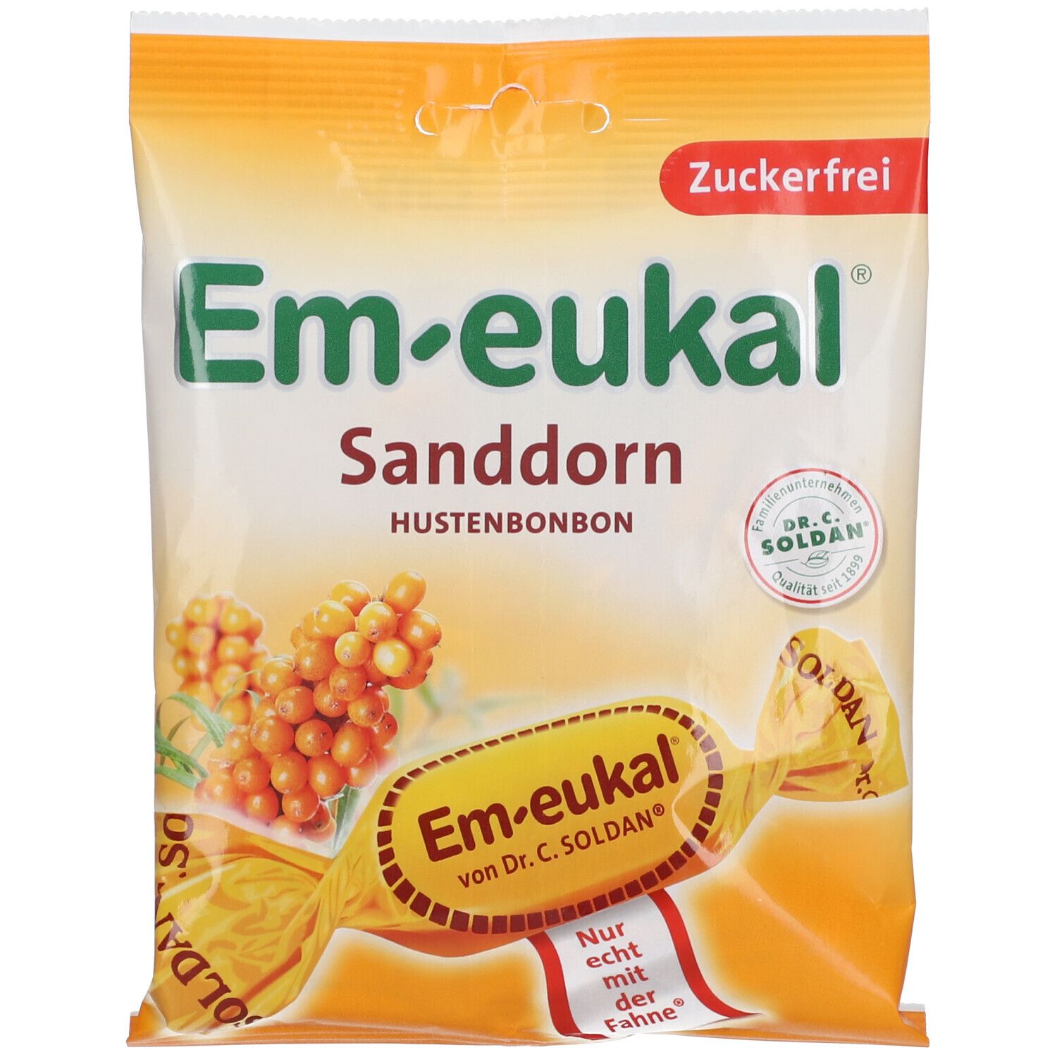 Em-eukal® Bonbons Sanddorn zuckerfrei