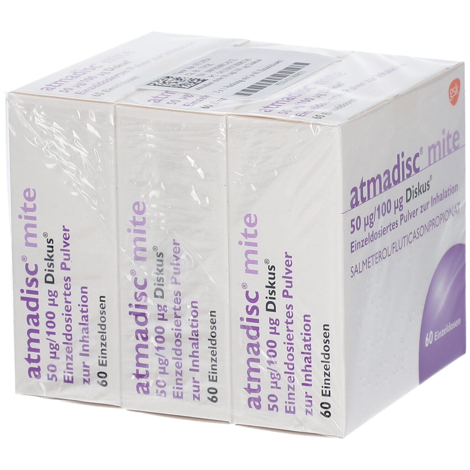 Atmadisc mite 50 µg/100 µg Diskus Einzeld.Inh.-P. 3x60 St Inhalationspulver