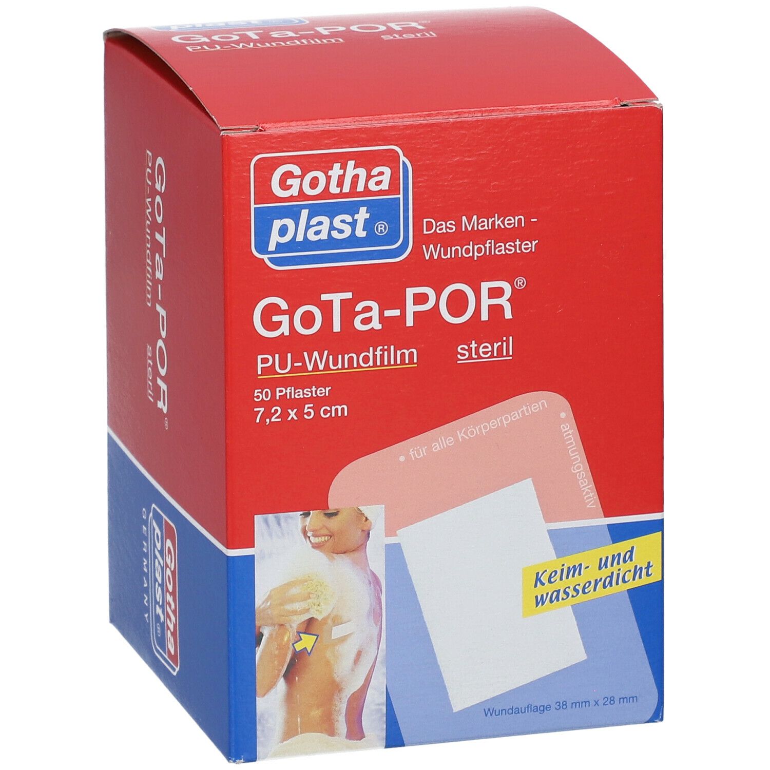Gota-POR PU-Wundfilm steril 7,2 cm x 5 cm