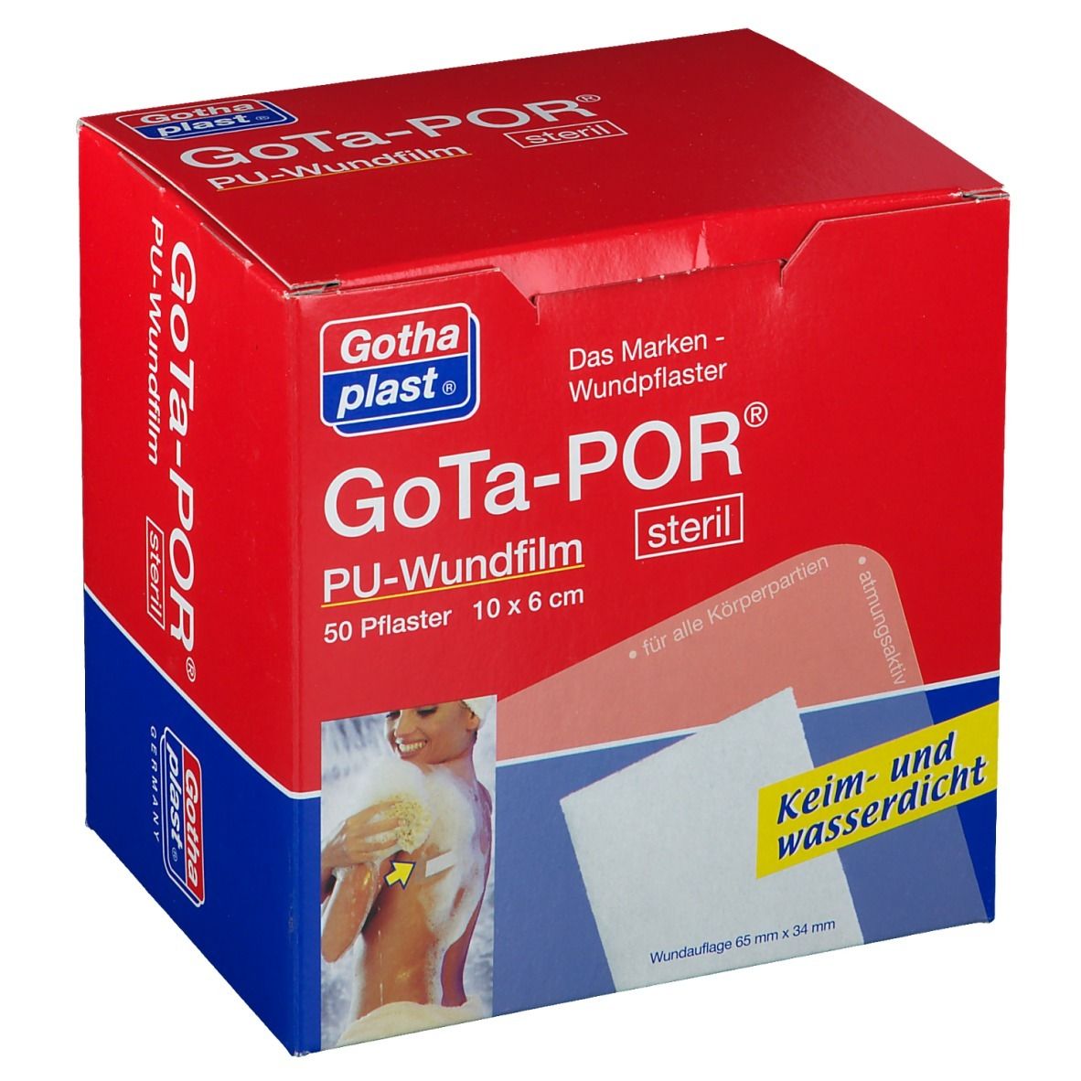 GoTa-POR® PU-Wundfilm steril 10 x 6 cm