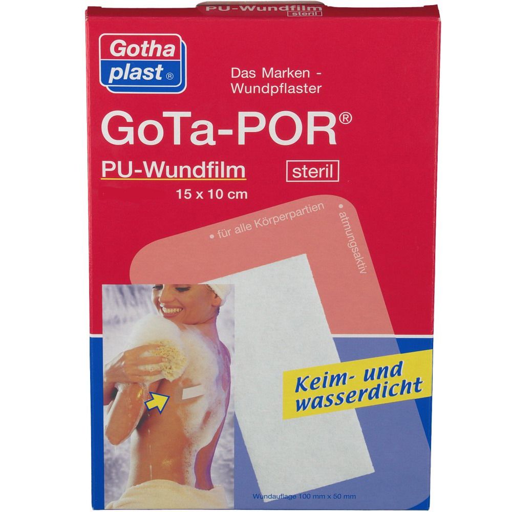 GoTa-POR PU-Wundfilm steril 15 cm x 10 cm