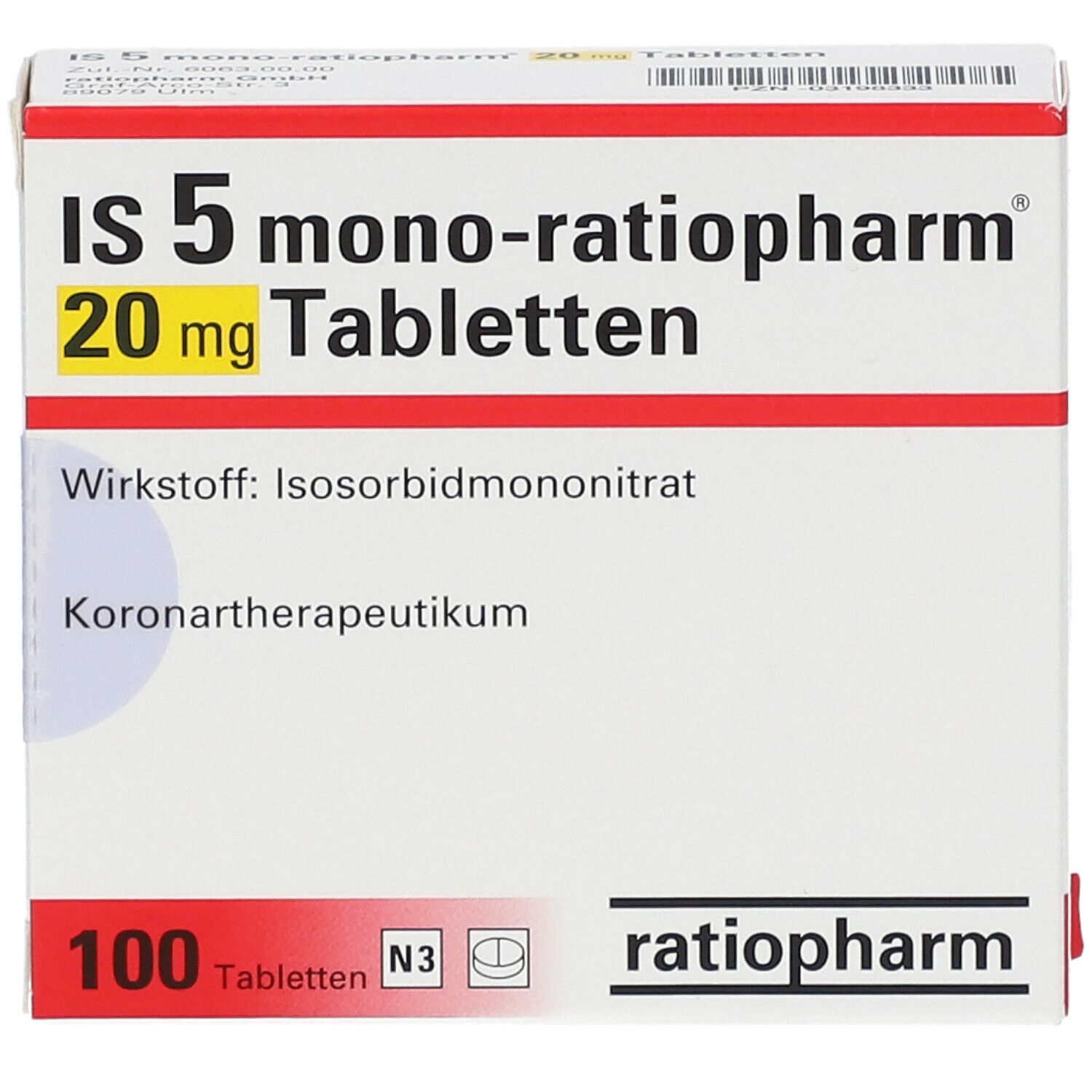 IS 5 mono-ratiopharm® 20 mg
