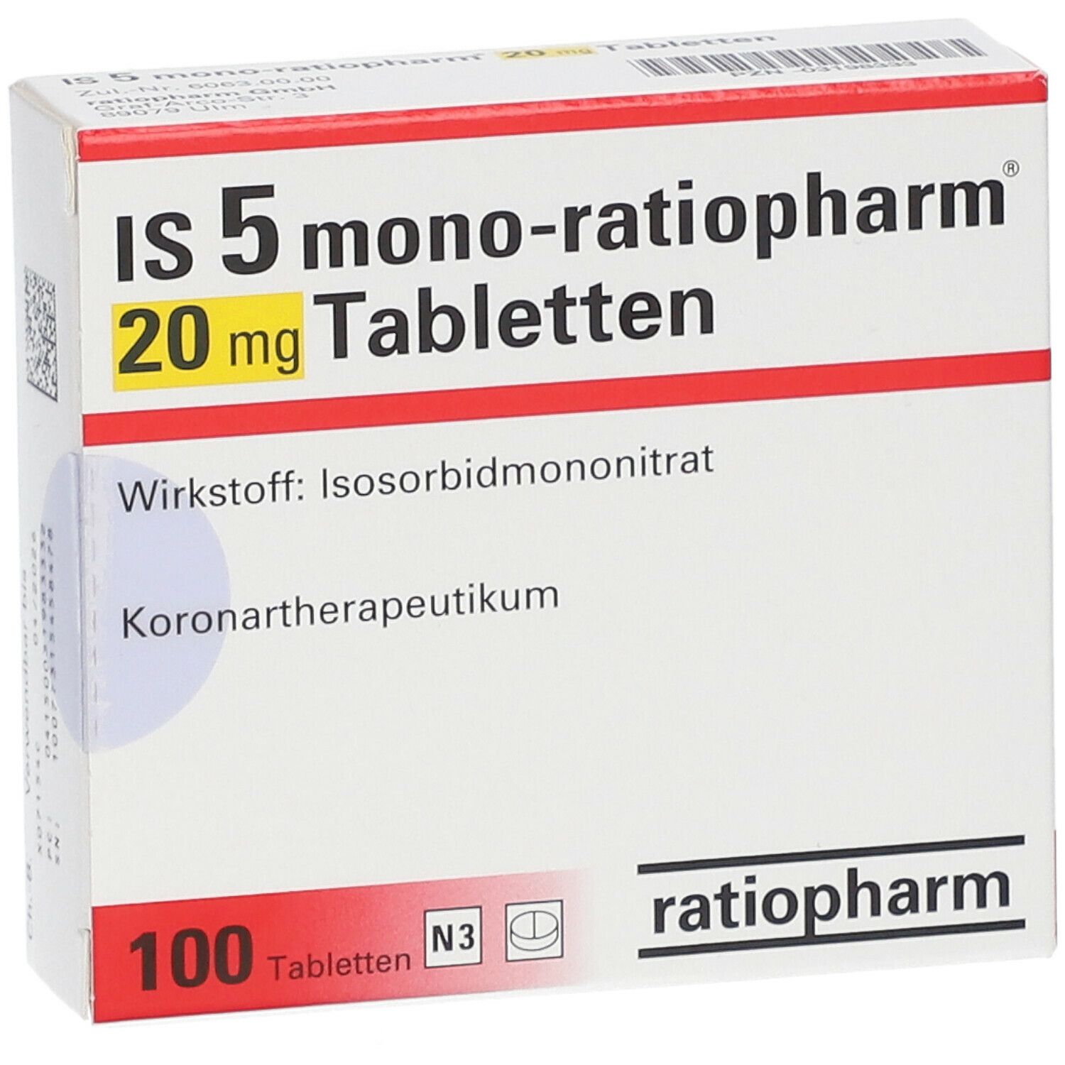 IS 5 mono-ratiopharm® 20 mg