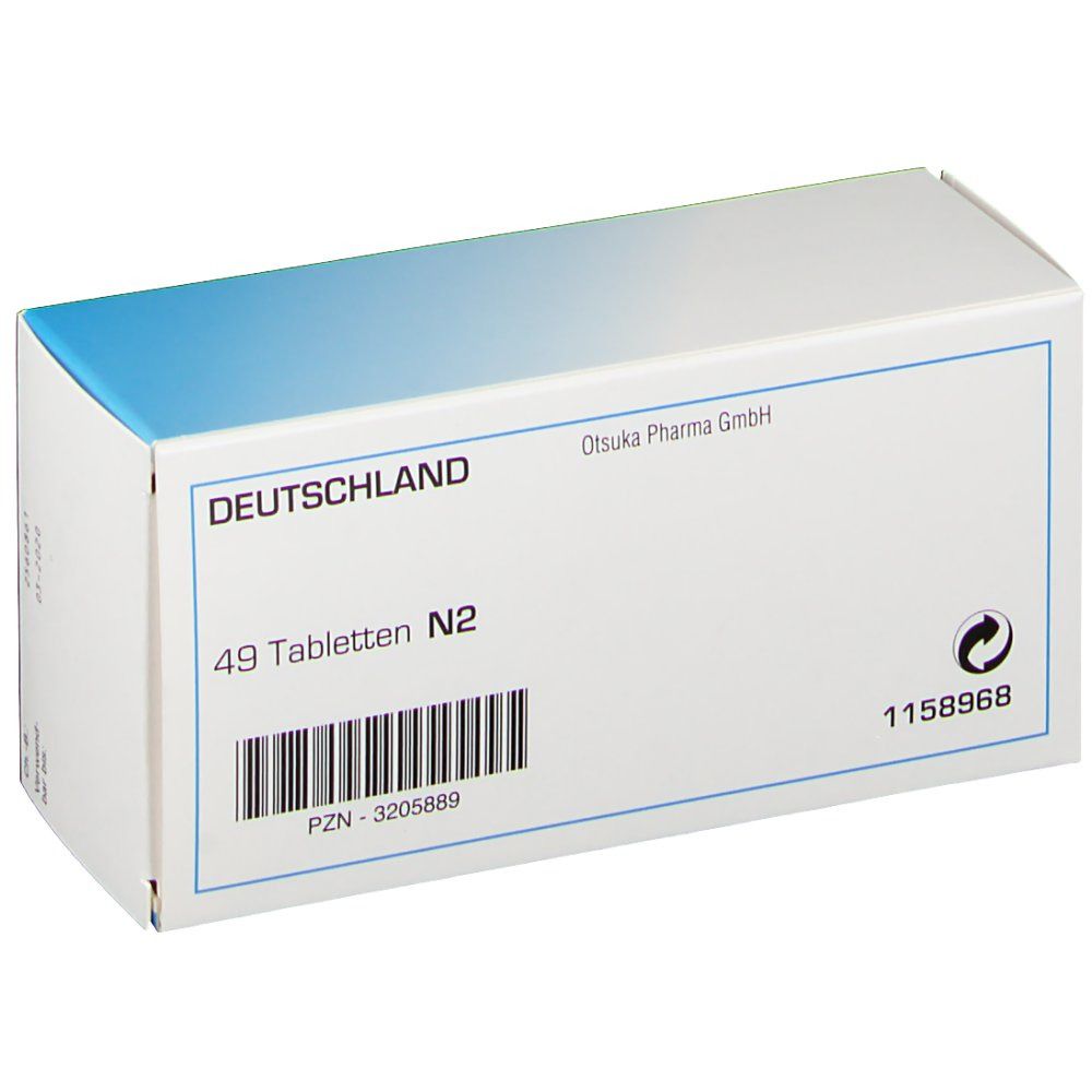 Schachtel ABILIFY 10 mg Tabletten. Aufschrift: Deutschland, 49 Tabletten N2, Otsuka Pharma GmbH. Weiße Verpackung.