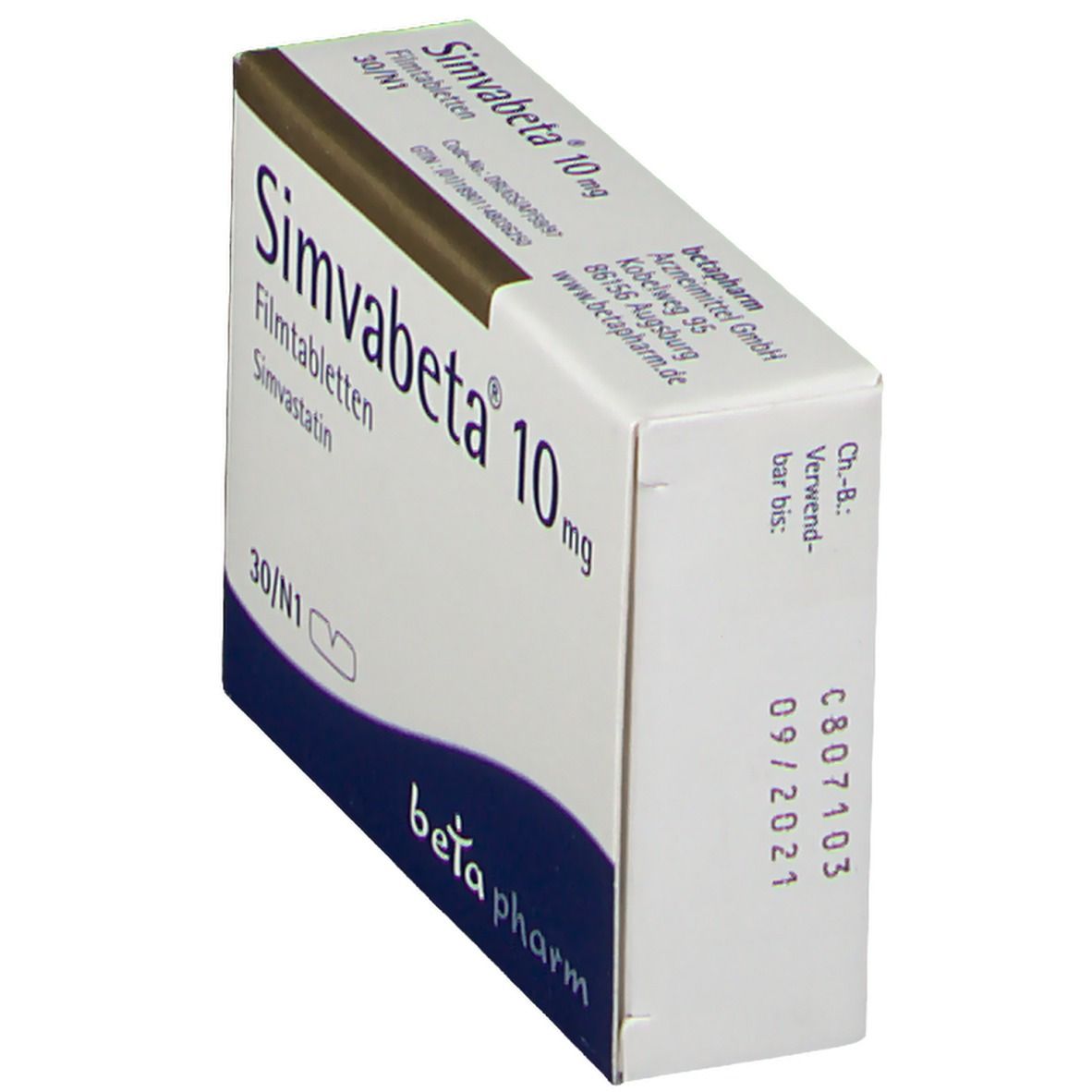 Simvabeta 10 mg Filmtabletten 30 St